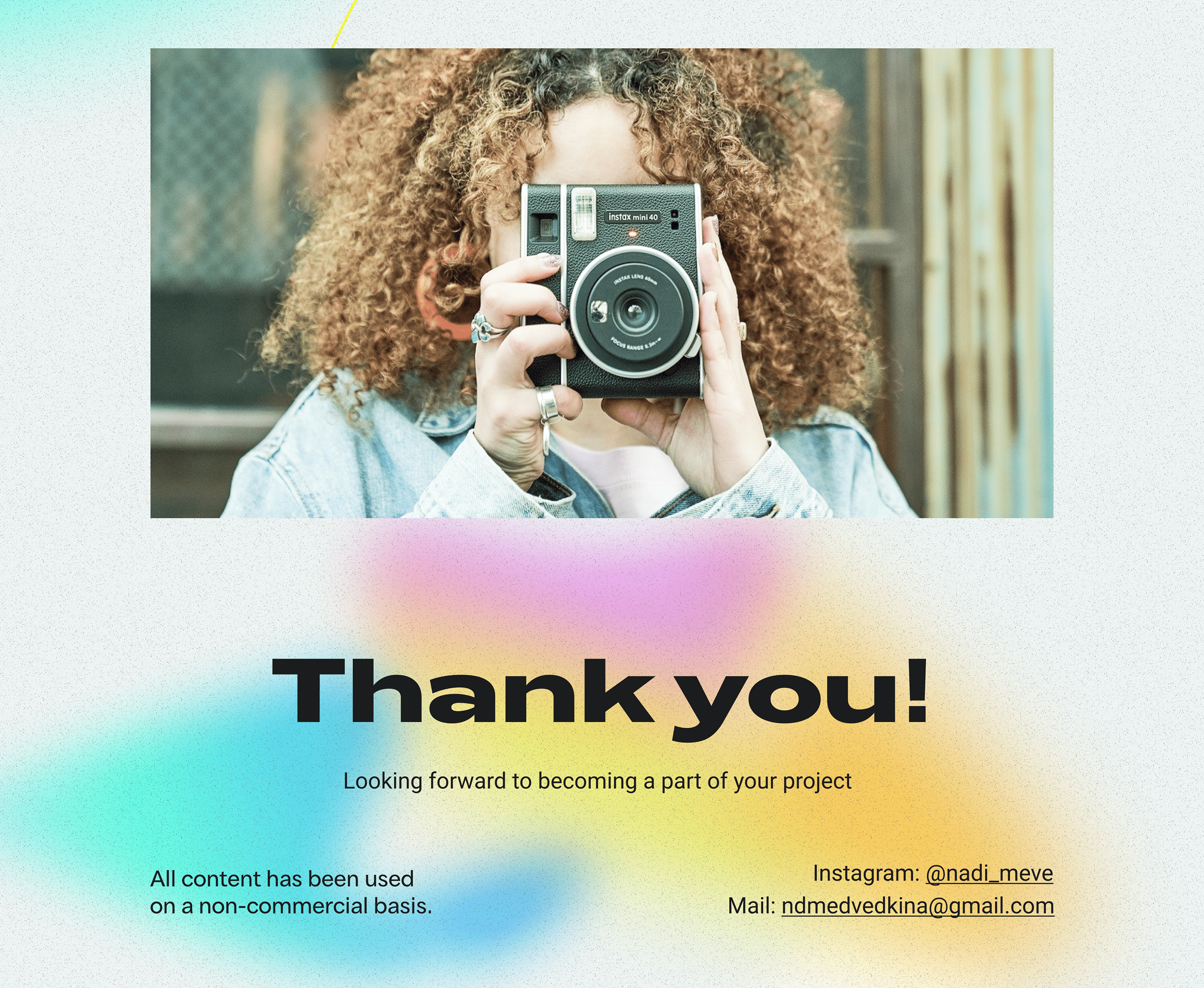 Промостраница Instax Mini 40 — Изображение №12 — Интерфейсы, Маркетинг на Dprofile