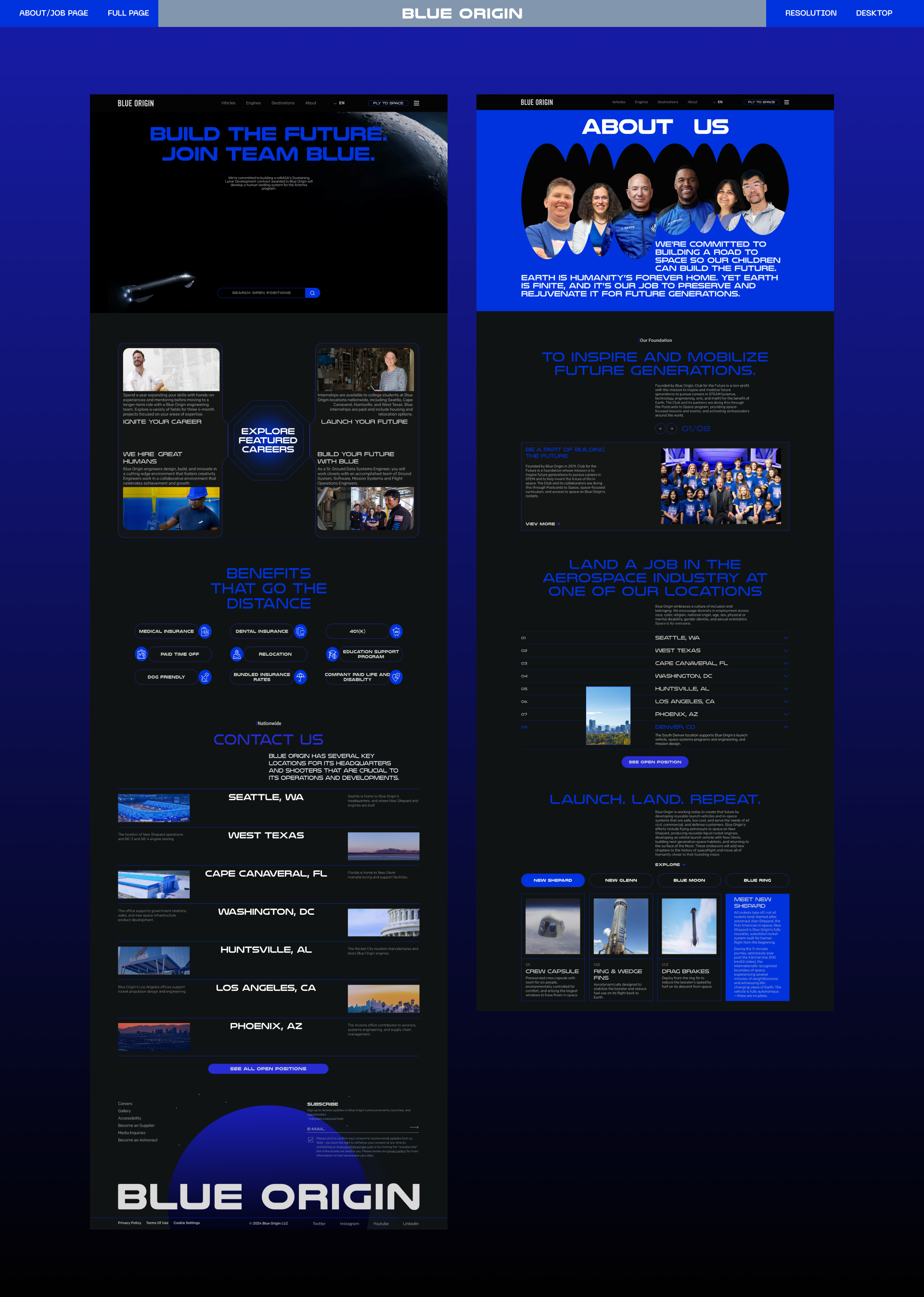Blue Origin | Corporate Website — Изображение №15 — Интерфейсы на Dprofile