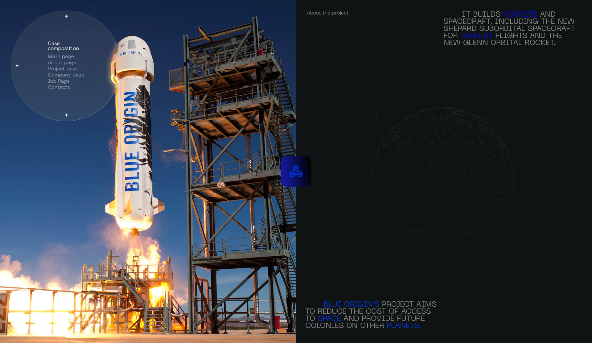 Blue Origin | Corporate Website — Изображение №2 — Интерфейсы на Dprofile