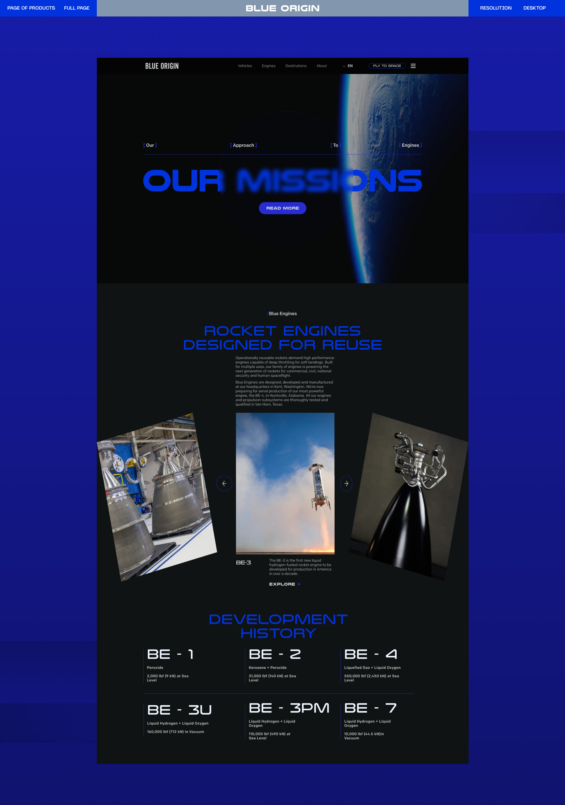 Blue Origin | Corporate Website — Изображение №12 — Интерфейсы на Dprofile