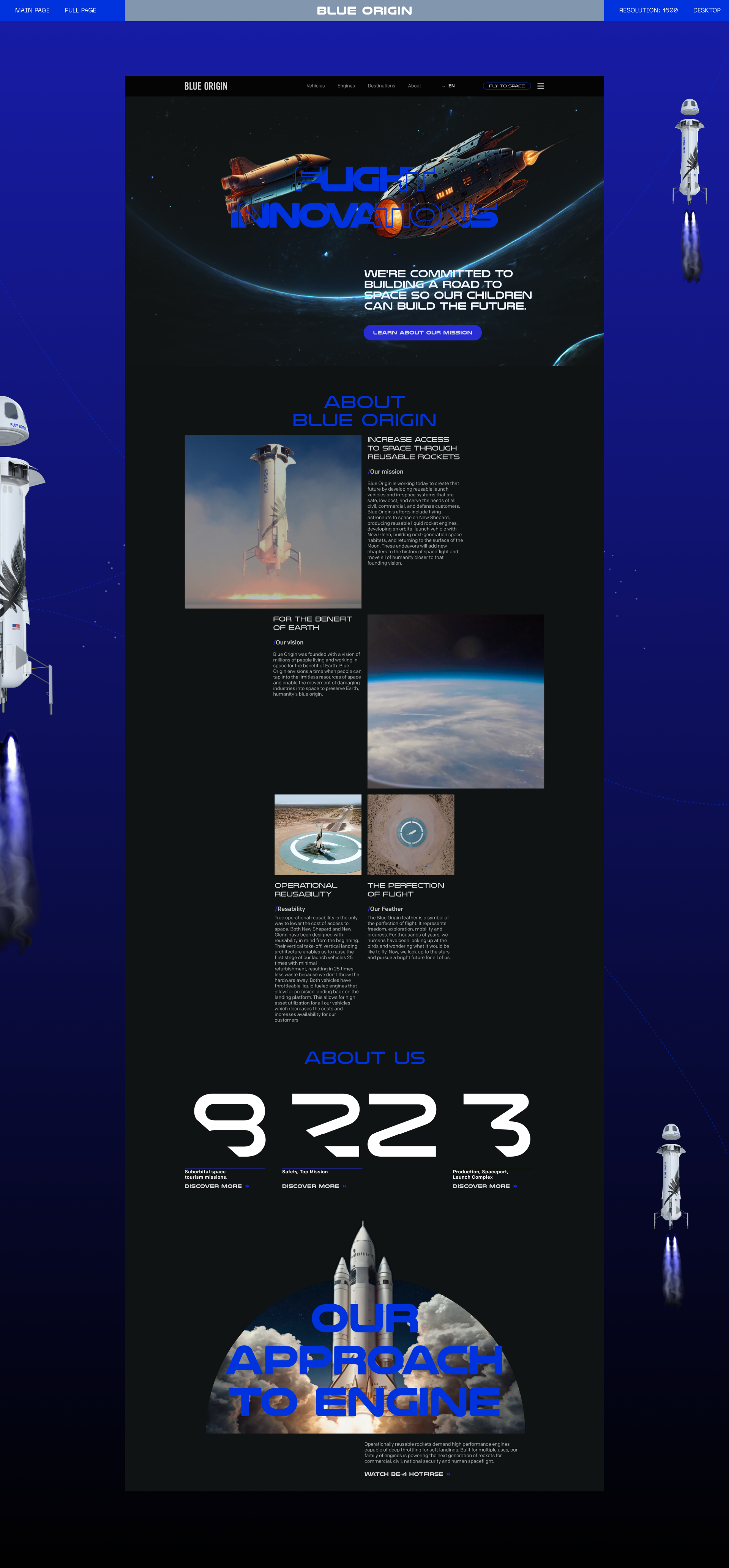 Blue Origin | Corporate Website — Изображение №5 — Интерфейсы на Dprofile