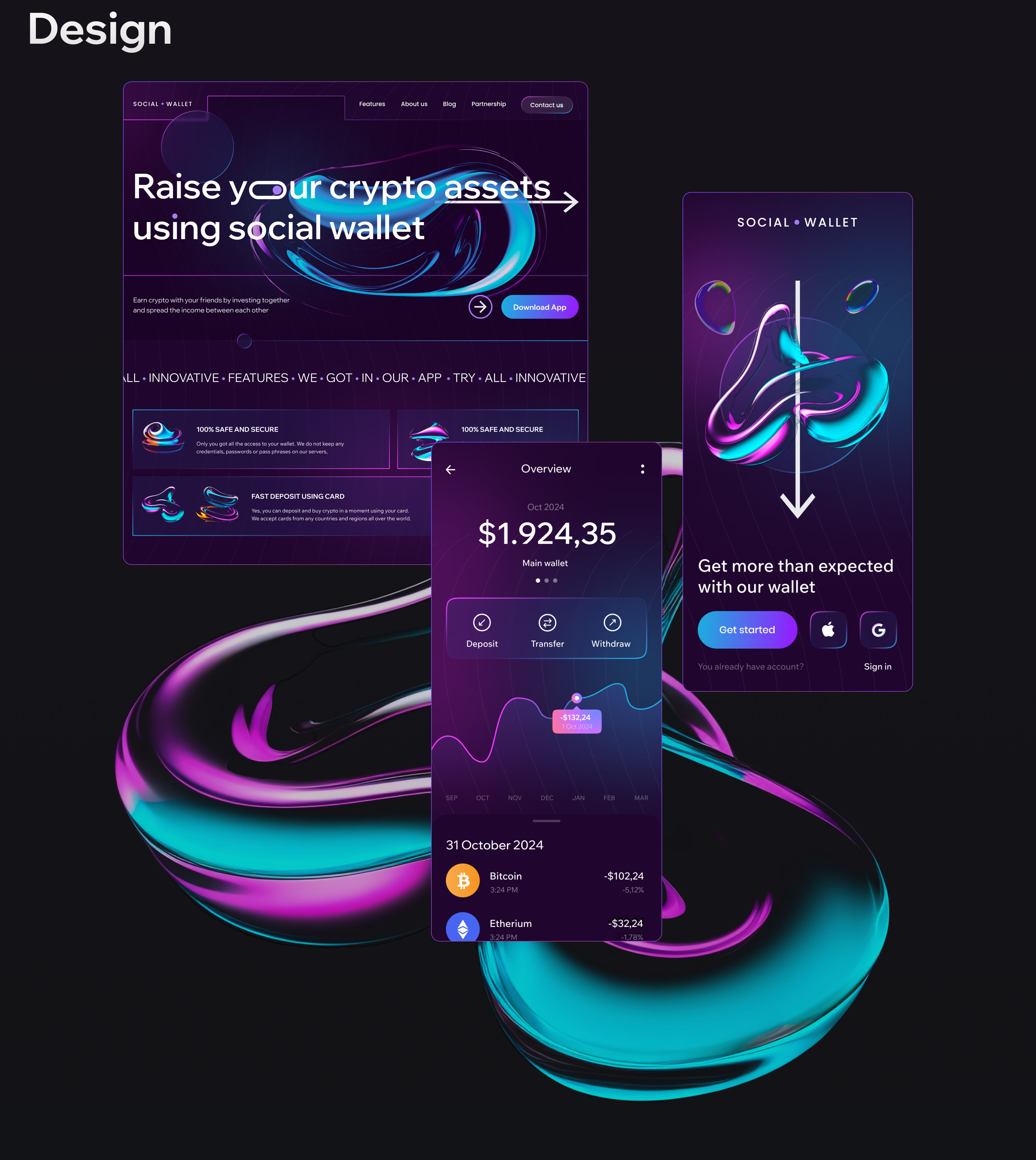 Crypto wallet — Изображение №6 — Интерфейсы на Dprofile