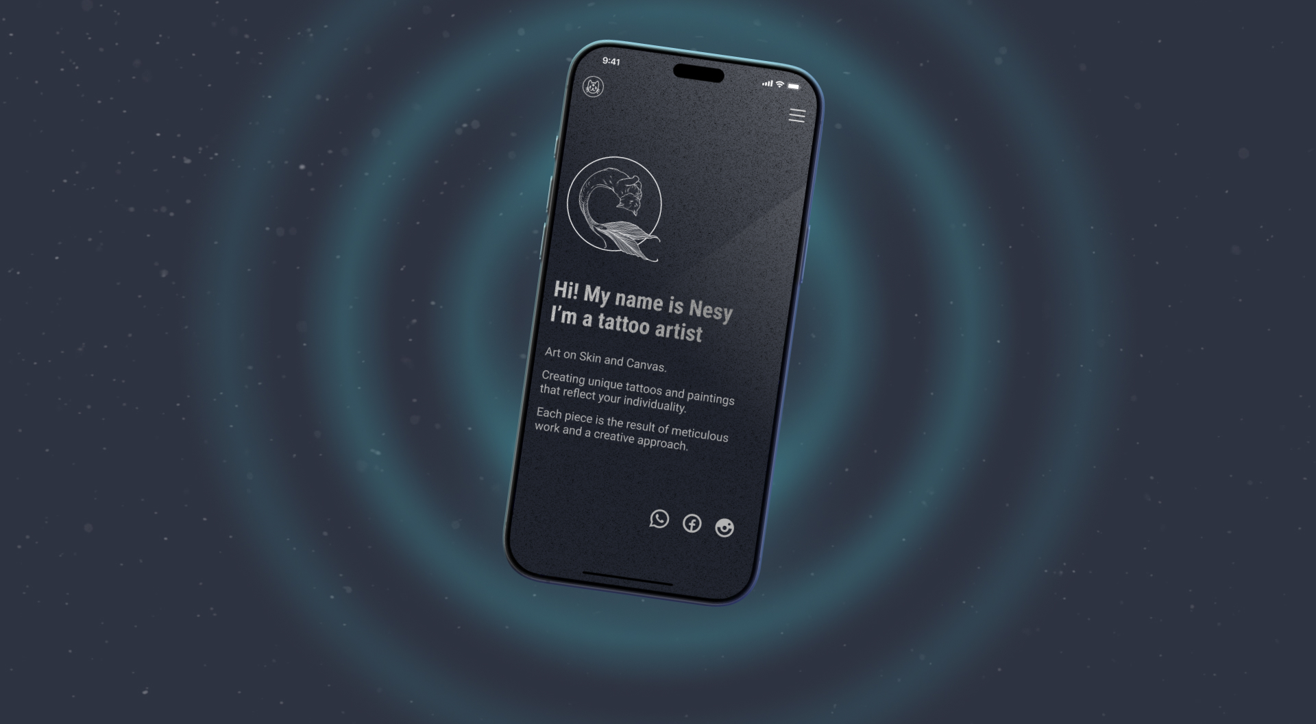 Nesy – сайт для тату мастера — Изображение №2 — Интерфейсы на Dprofile