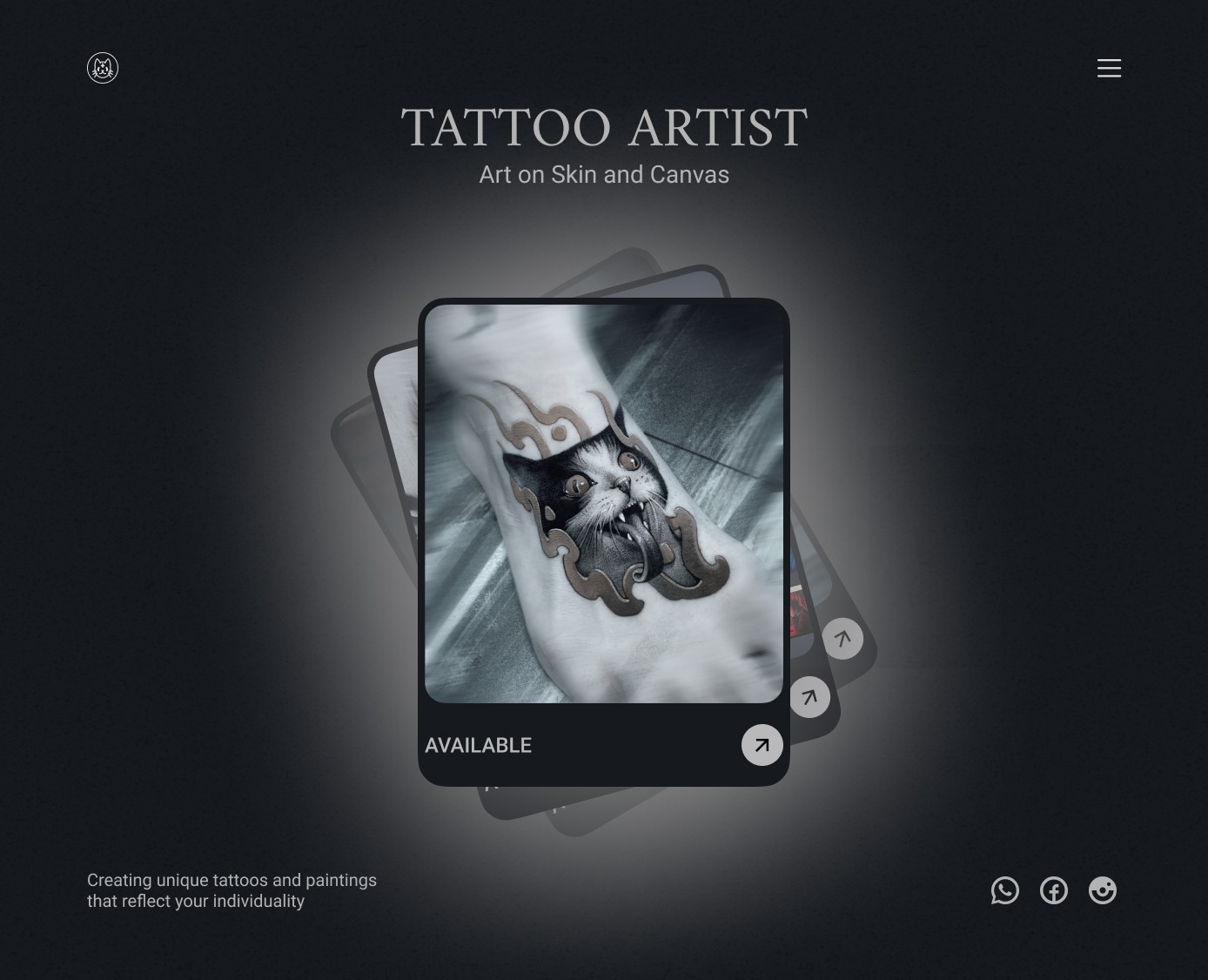 Nesy – сайт для тату мастера — Интерфейсы на Dprofile