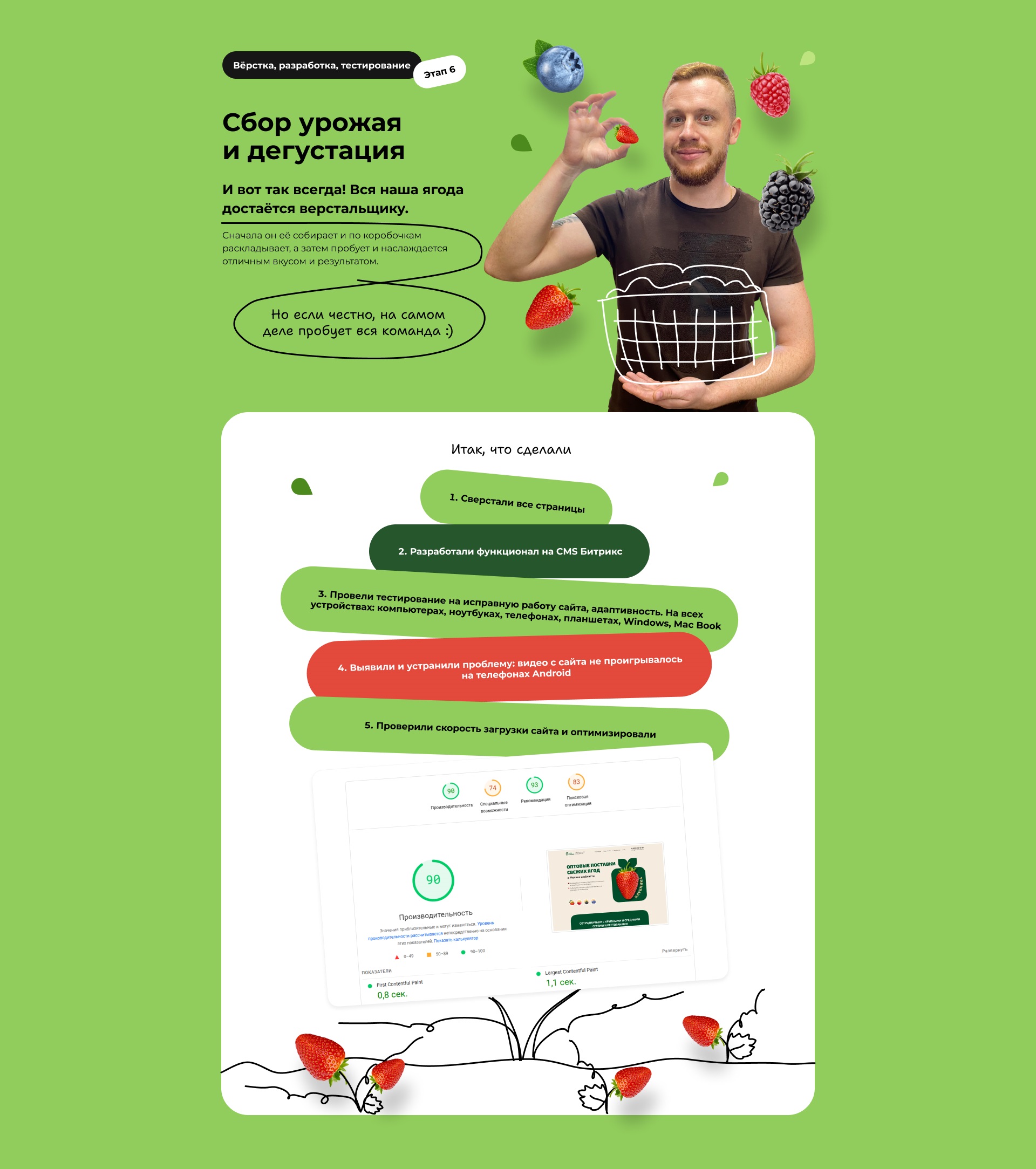 Производство и поставки ягод | Landing page — Изображение №12 — Интерфейсы на Dprofile