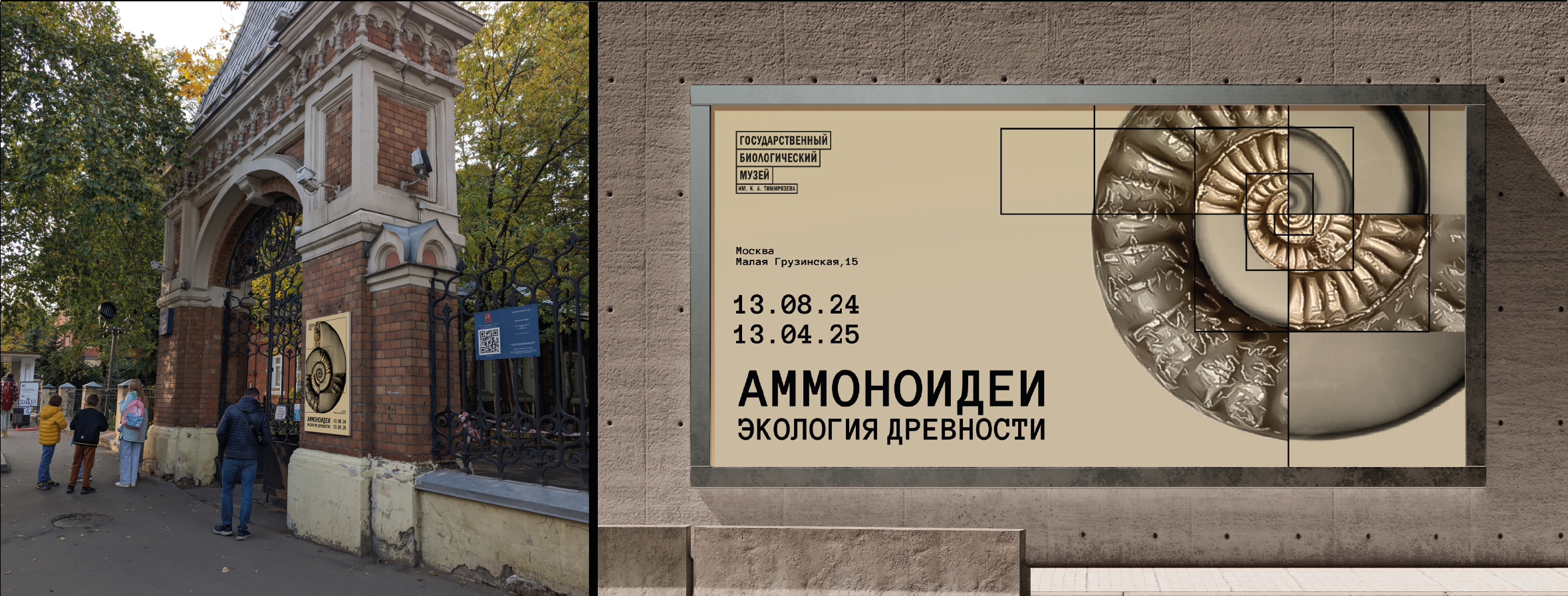 Айдентика для выставки "экология древности: Аммоноидеи" — Изображение №3 — Брендинг на Dprofile