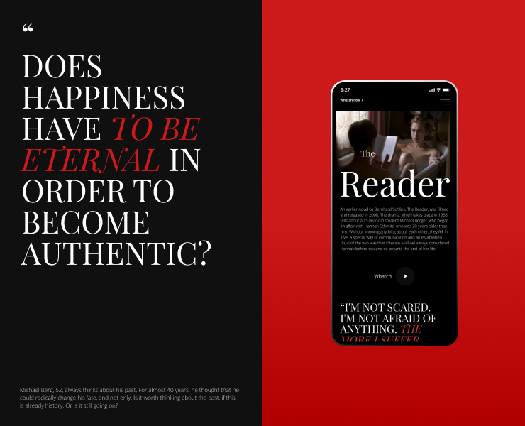The Reader | Promo website concept на Dprofile