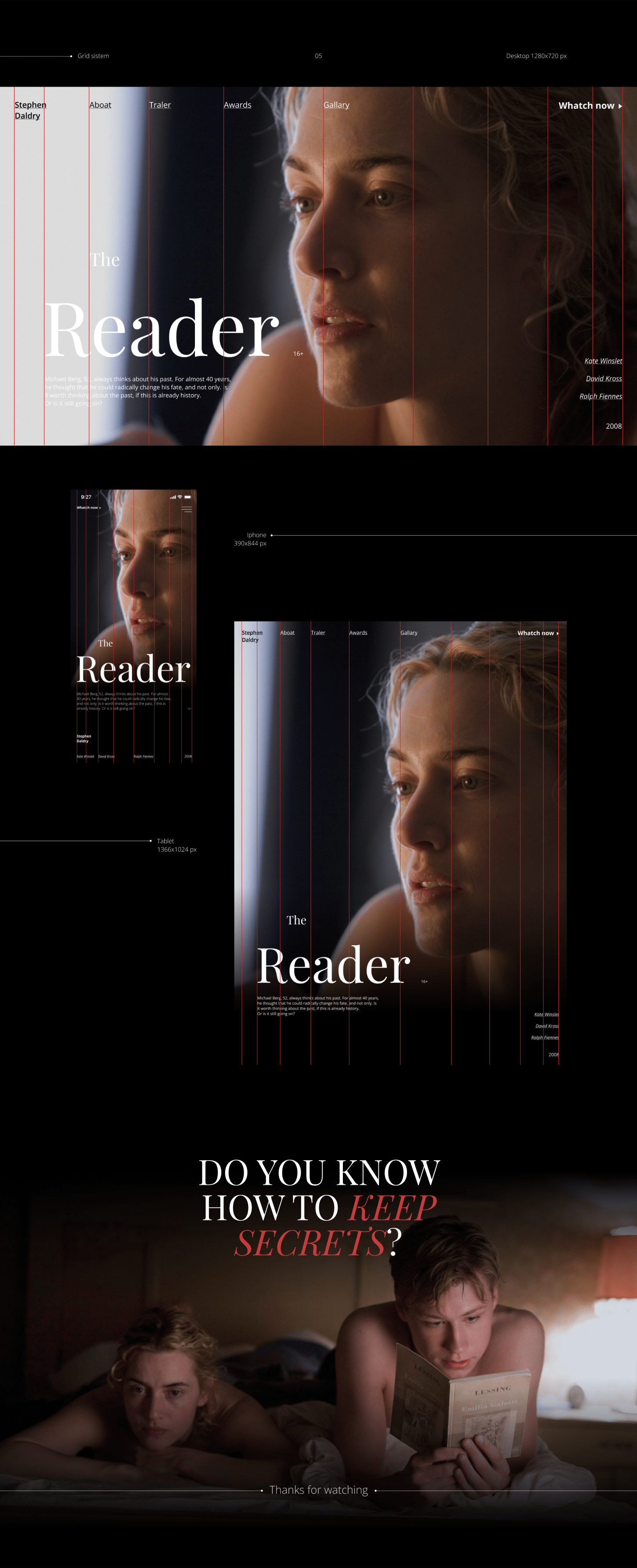 The Reader | Promo website concept — Изображение №4 — Интерфейсы, Брендинг на Dprofile