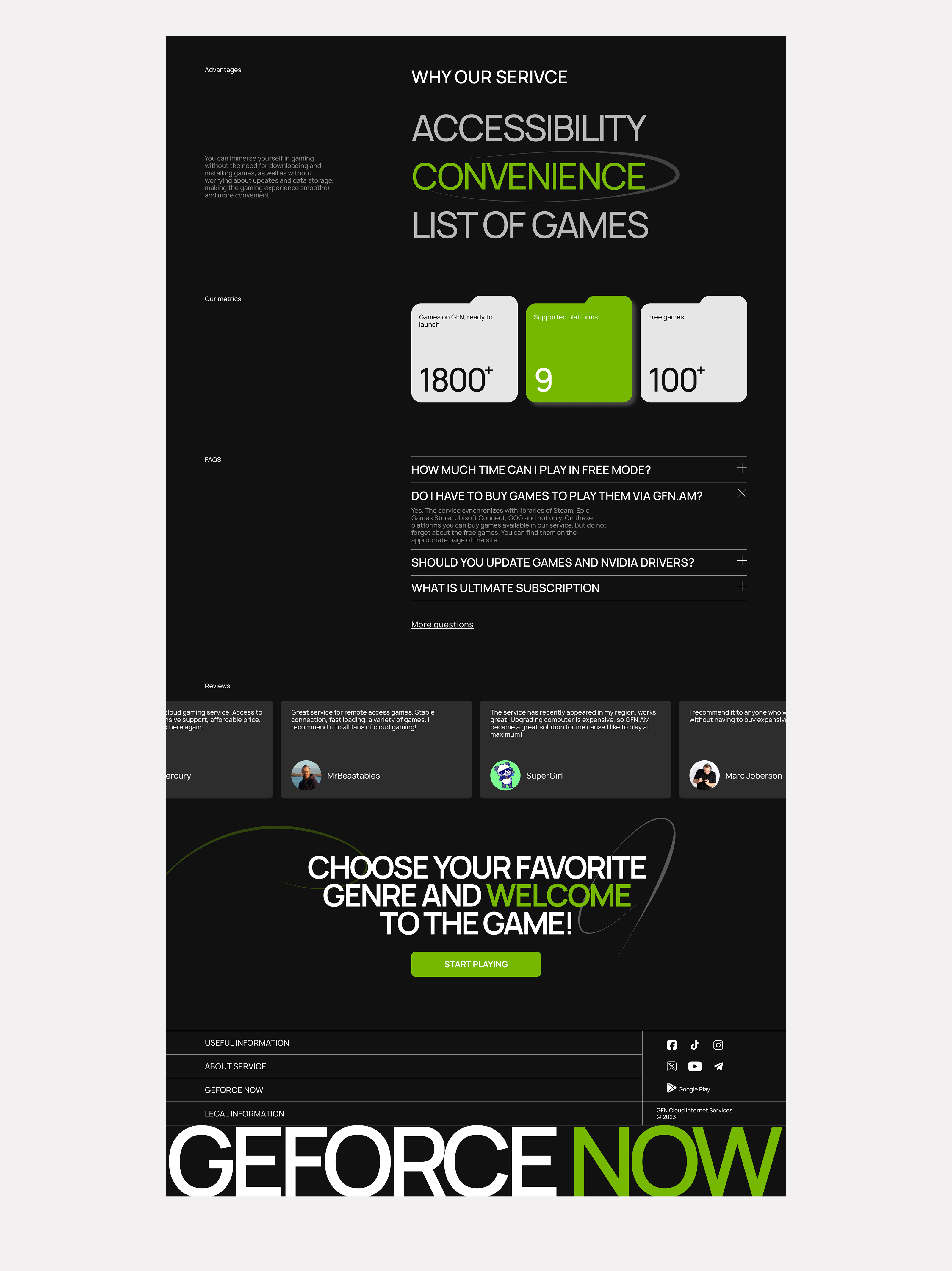 Geforce Now | Landing page — Изображение №9 — Интерфейсы на Dprofile