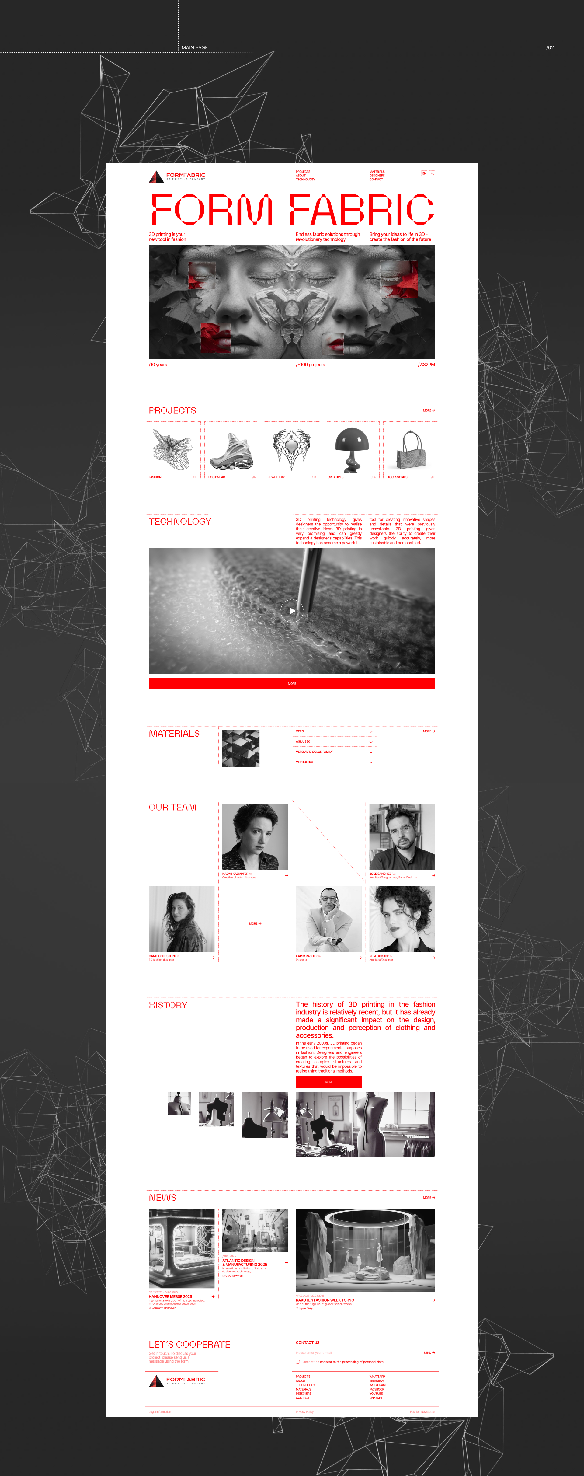 FORMFABRIC | Corporate Website — Изображение №3 — Интерфейсы на Dprofile