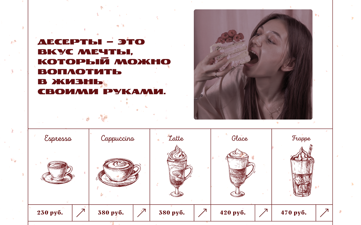 Сайт для кондитерской в стиле ретро-газеты — Изображение №4 — Интерфейсы, Маркетинг на Dprofile