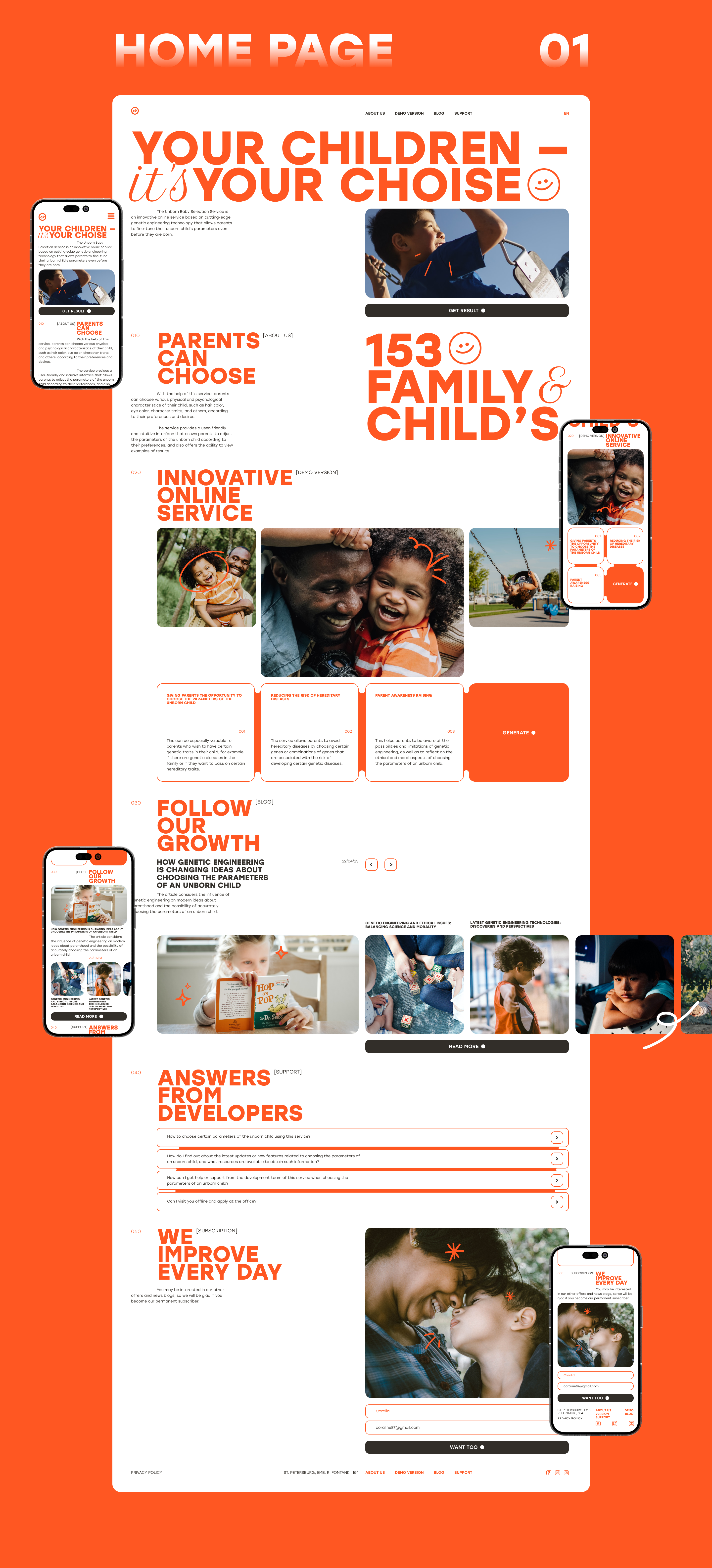 Baby Parameters Service — corporate website — Изображение №2 — Интерфейсы на Dprofile