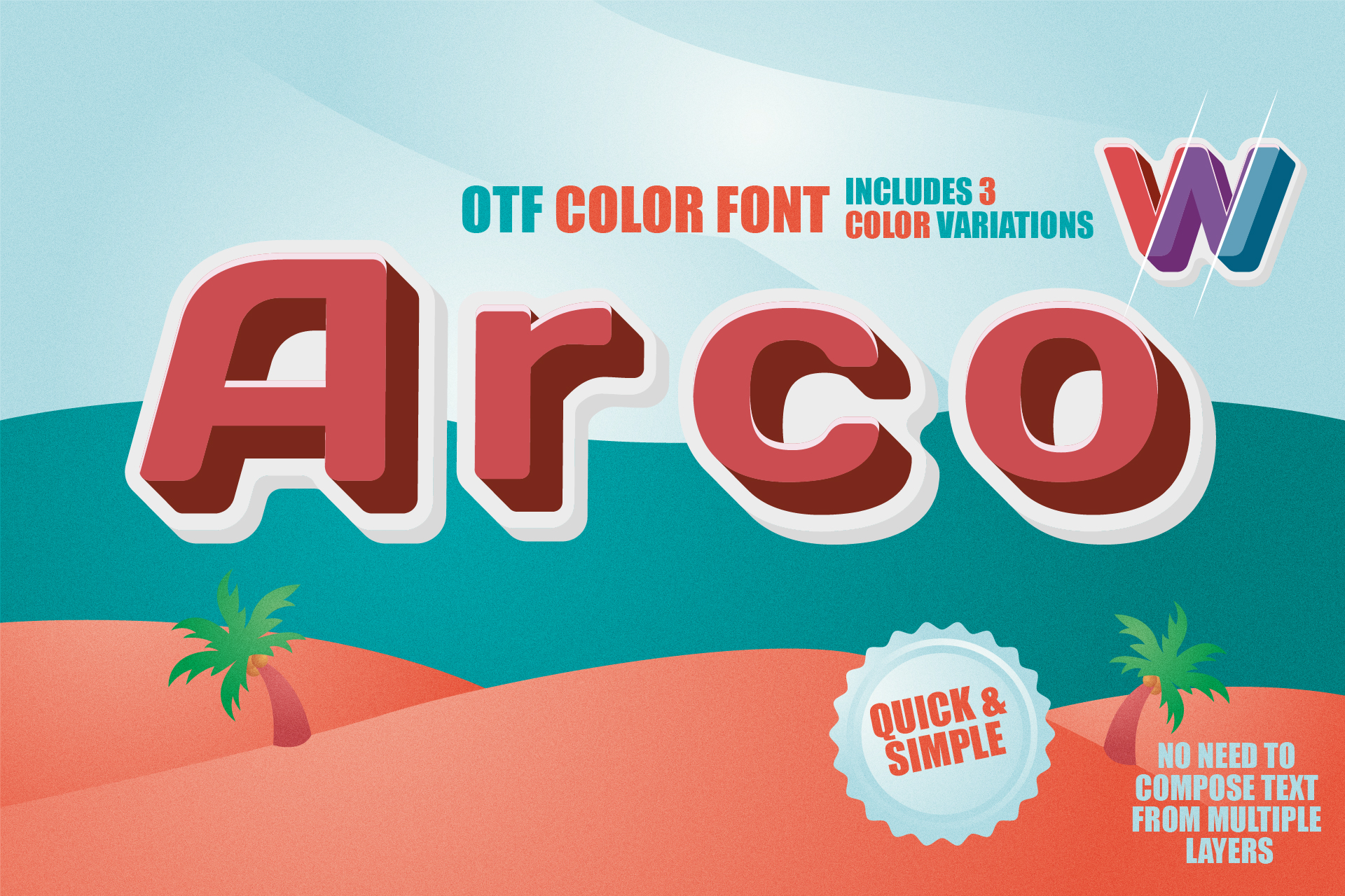 Color font - Arco — Изображение №1 — Графика на Dprofile
