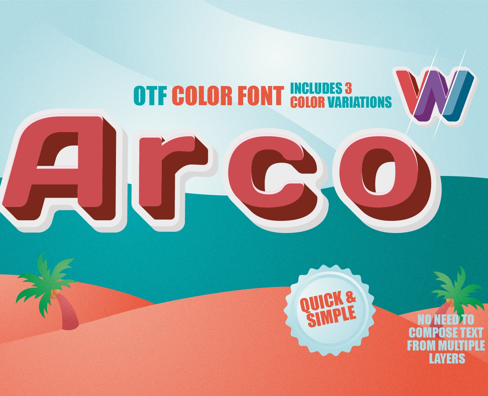 Color font - Arco — Графика на Dprofile