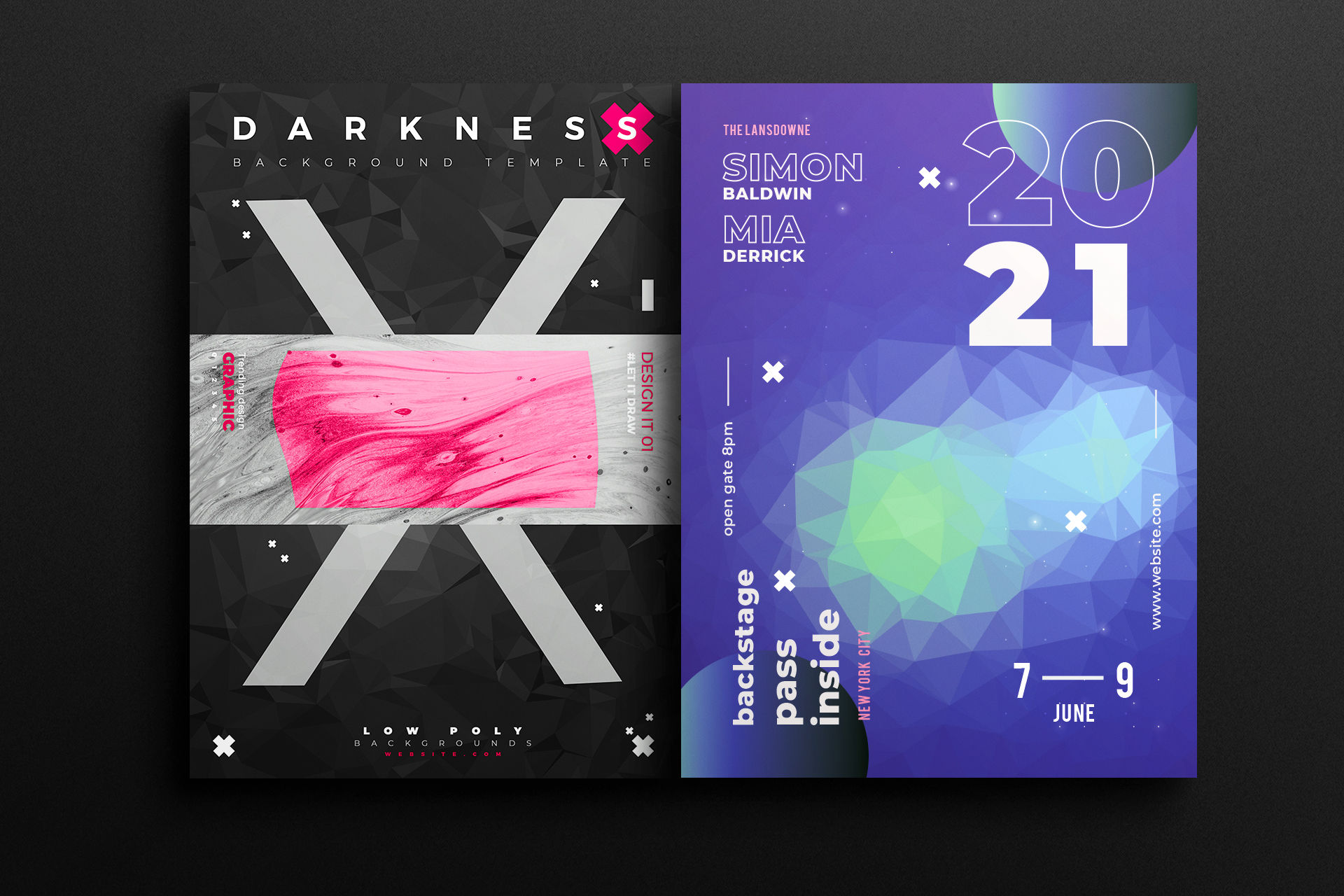 150 Geometric Triangle Backgrounds — Изображение №3 — Иллюстрация, Графика на Dprofile