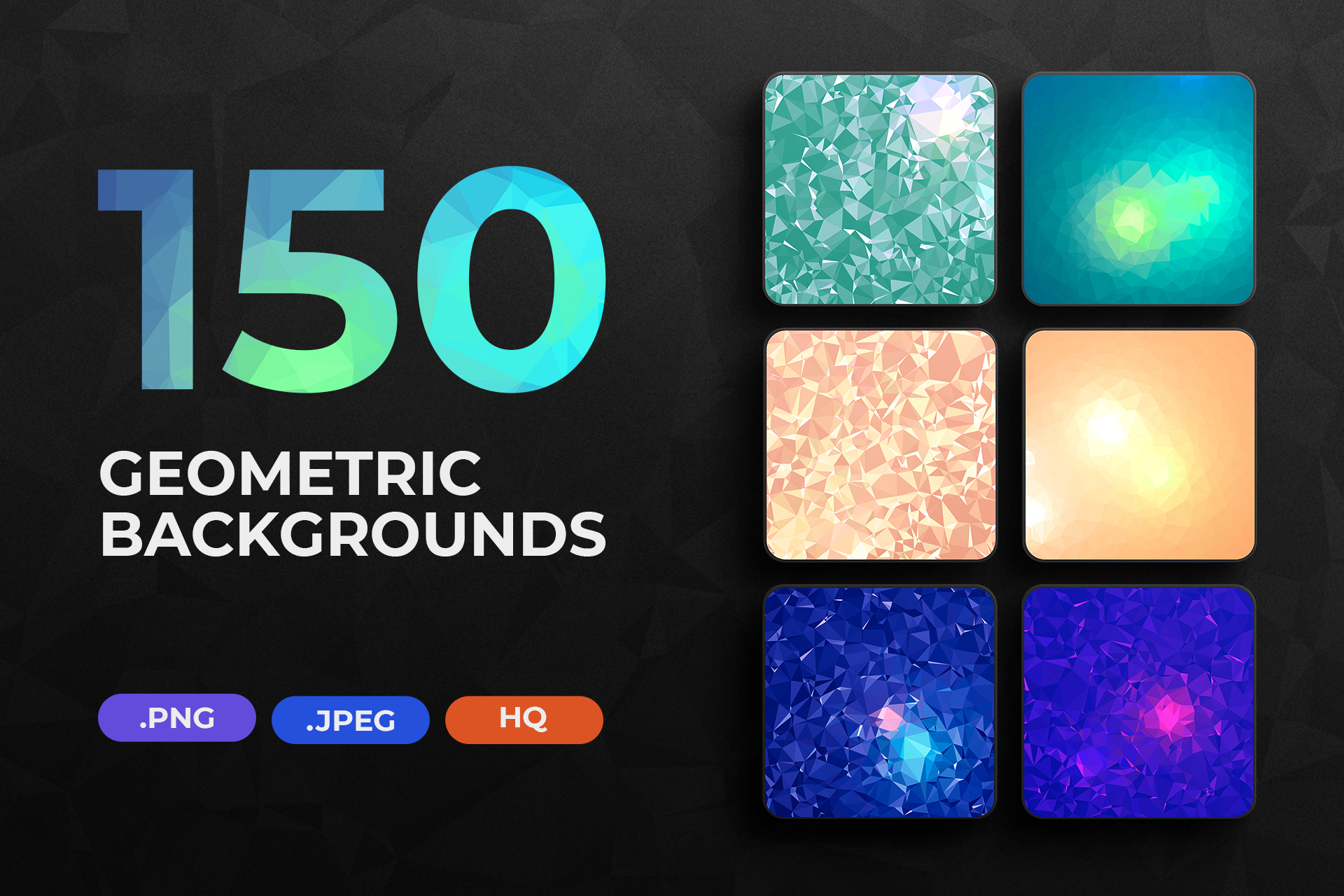 150 Geometric Triangle Backgrounds — Изображение №1 — Иллюстрация, Графика на Dprofile