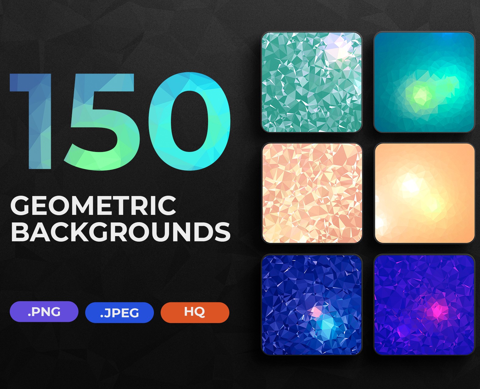 150 Geometric Triangle Backgrounds — Иллюстрация, Графика на Dprofile