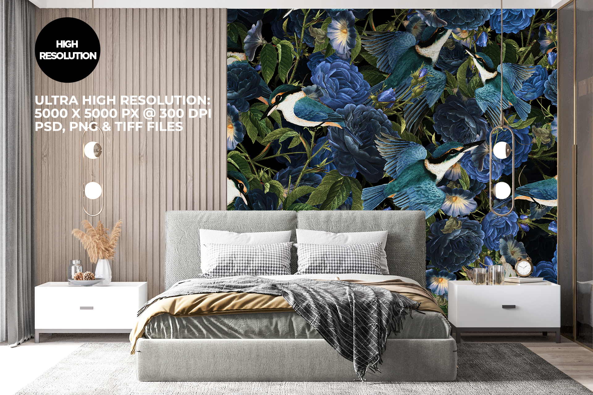 Birds & Flowers. Seamles Pattern — Изображение №2 — Иллюстрация, Графика на Dprofile