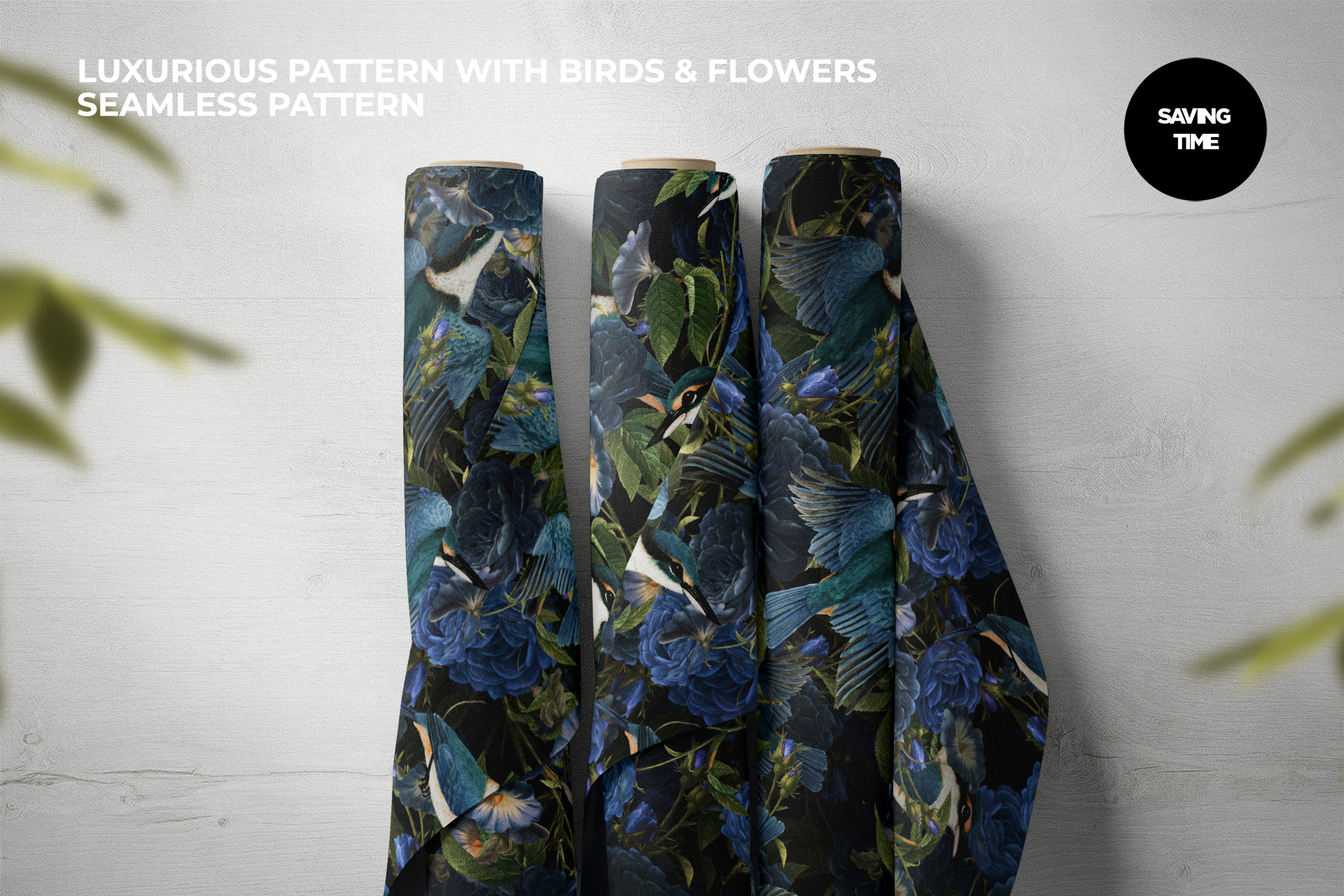 Birds & Flowers. Seamles Pattern — Изображение №4 — Иллюстрация, Графика на Dprofile