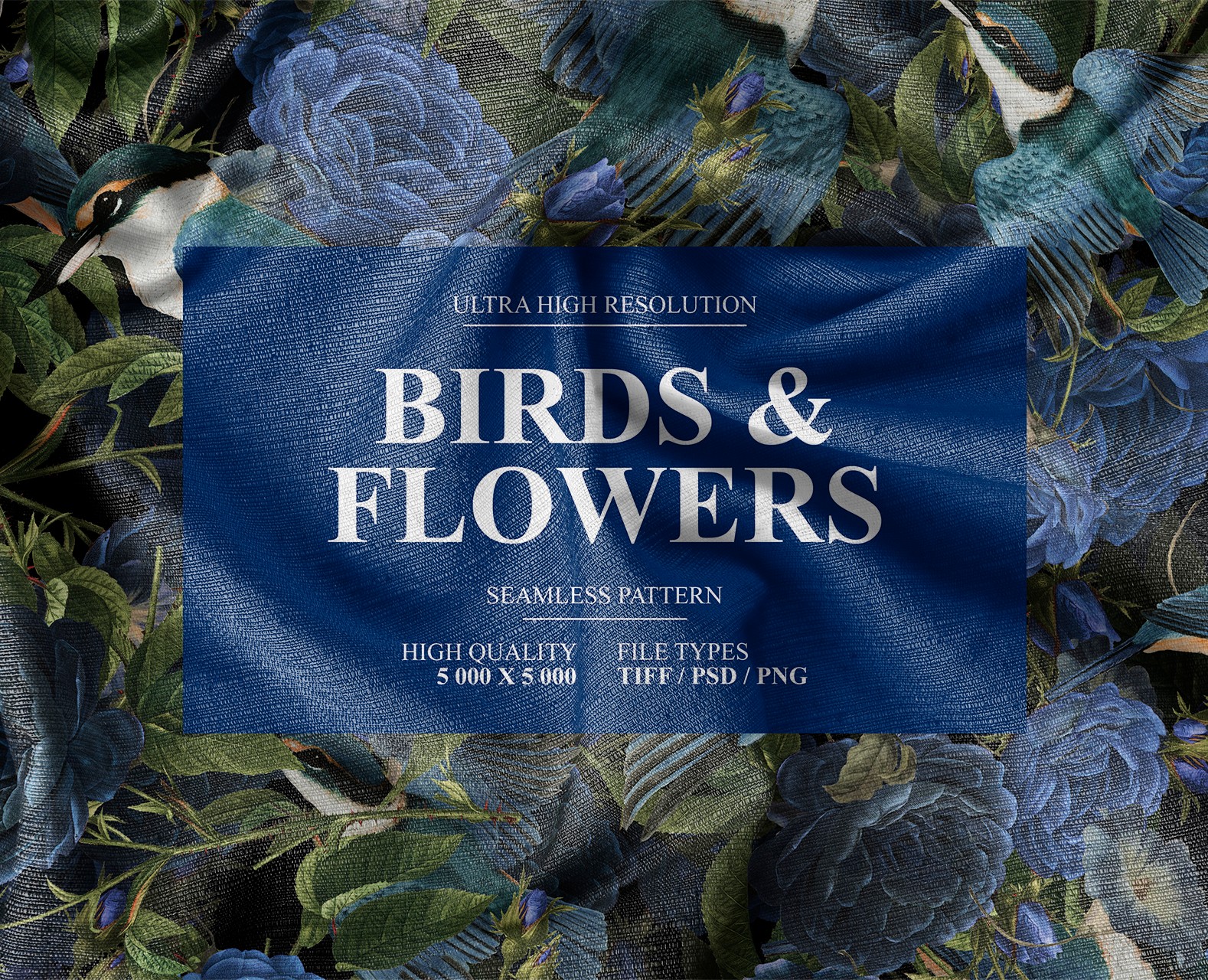 Birds & Flowers. Seamles Pattern — Иллюстрация, Графика на Dprofile
