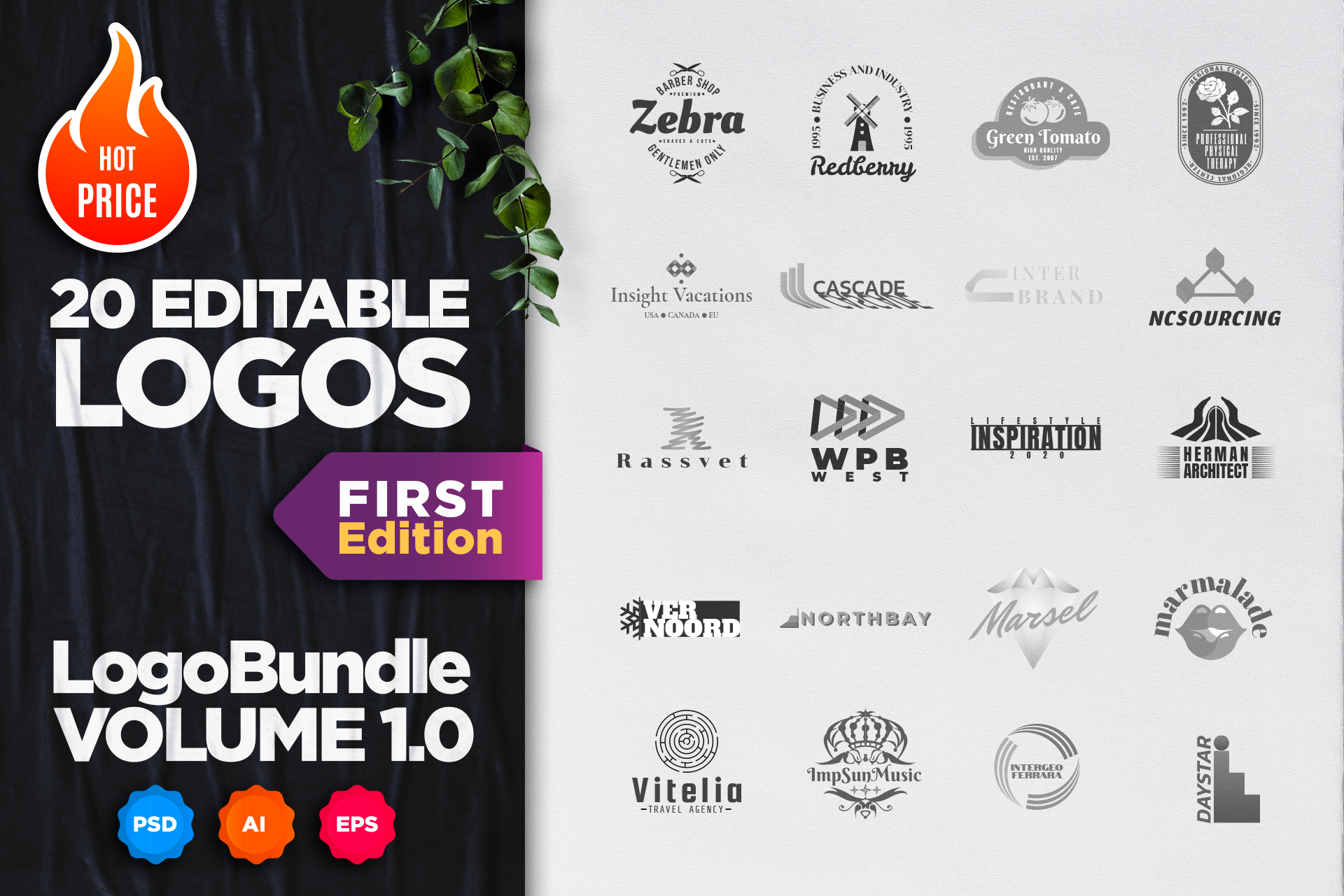 Logo Bundle. Volume 1.0. First Edition — Изображение №1 — Брендинг, Графика на Dprofile