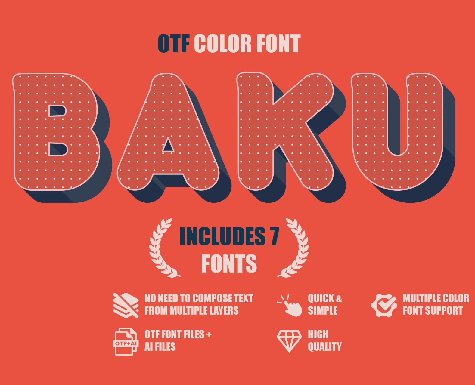 Baku - OTF color font — Графика на Dprofile