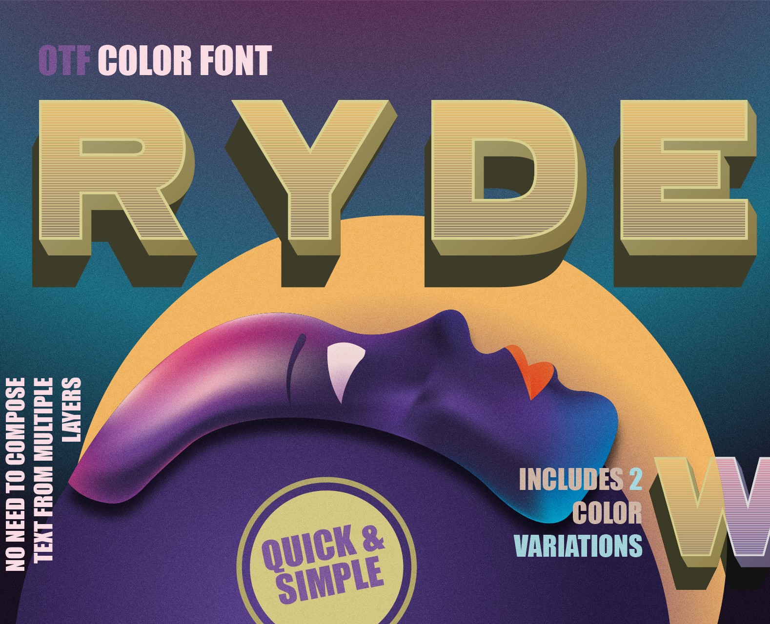 Ryde - sans serif color font — Графика на Dprofile
