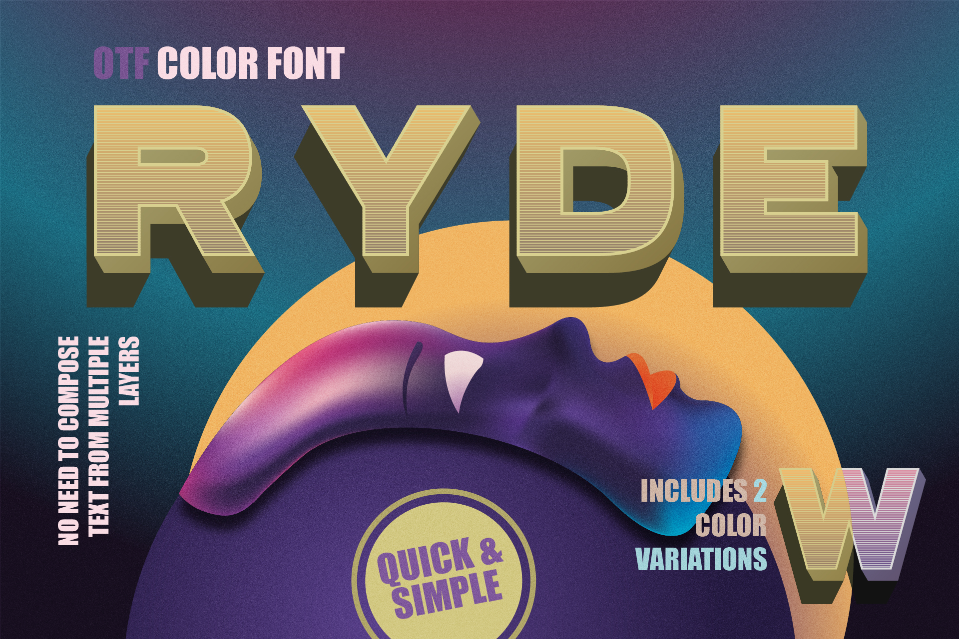 Ryde - sans serif color font — Изображение №1 — Графика на Dprofile