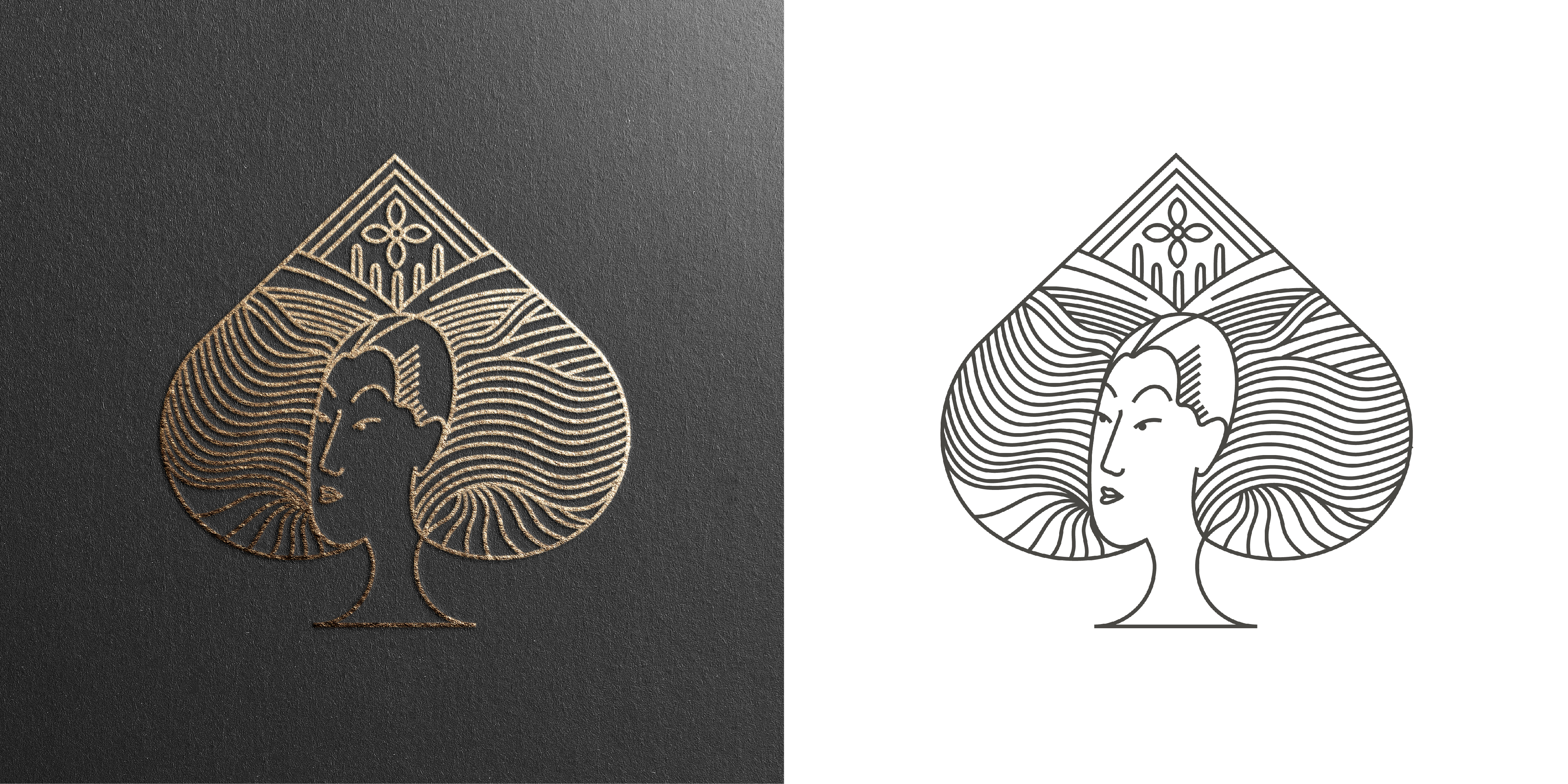 Разработка линейных иллюстраций мастей игральных карт — Изображение №4 — Иллюстрация, Графика на Dprofile