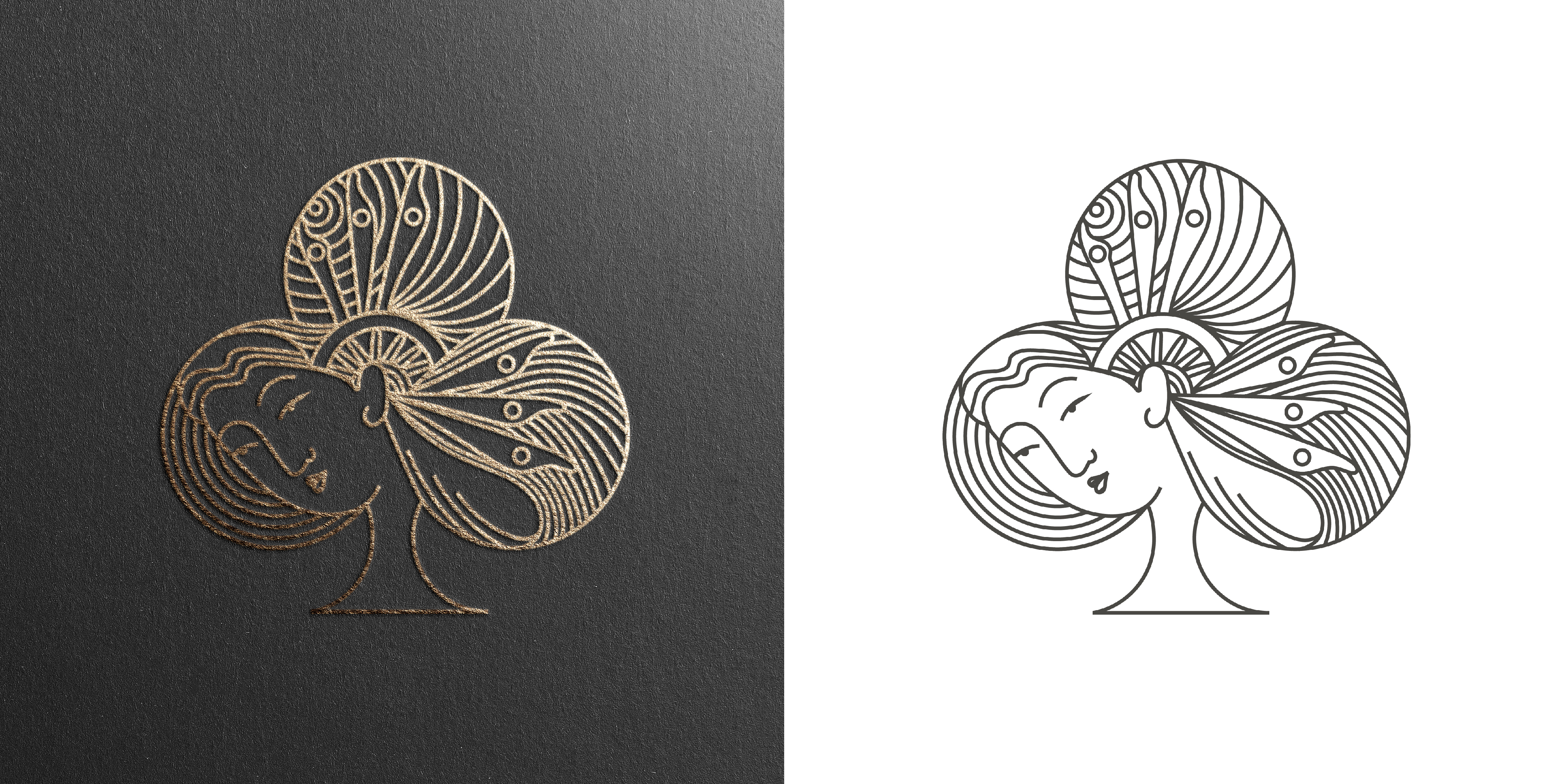 Разработка линейных иллюстраций мастей игральных карт — Изображение №2 — Иллюстрация, Графика на Dprofile