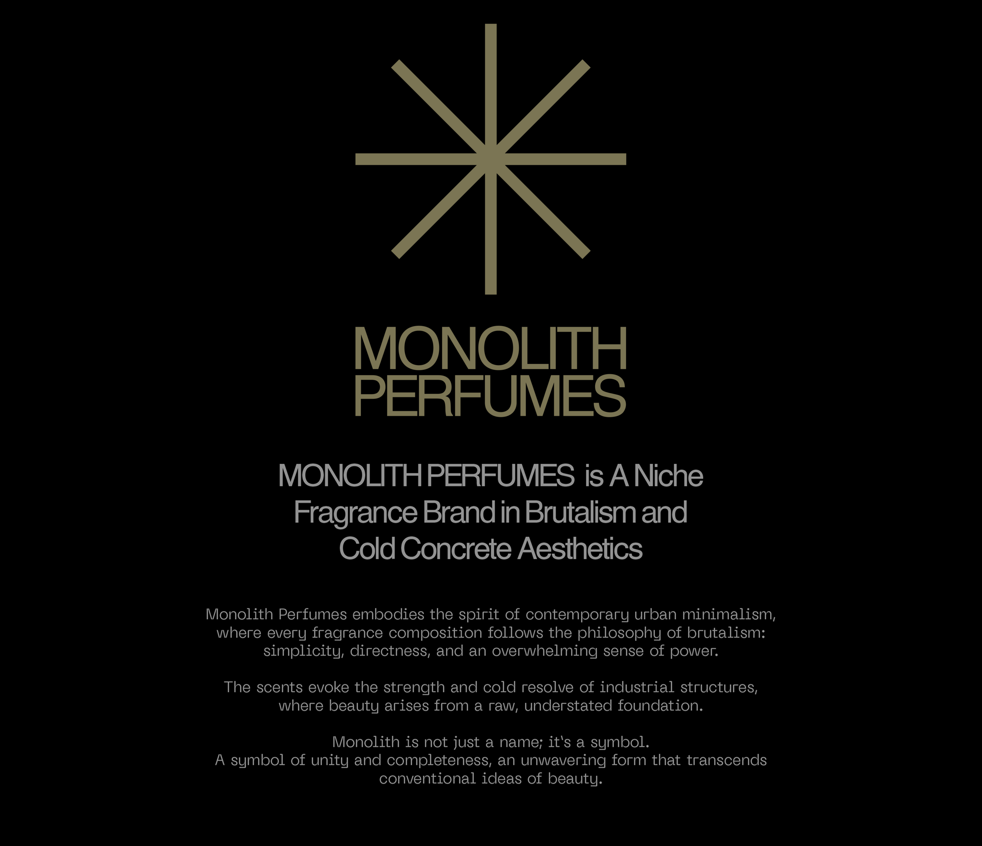 MONOLITH PERFUMES — Изображение №1 — Брендинг на Dprofile