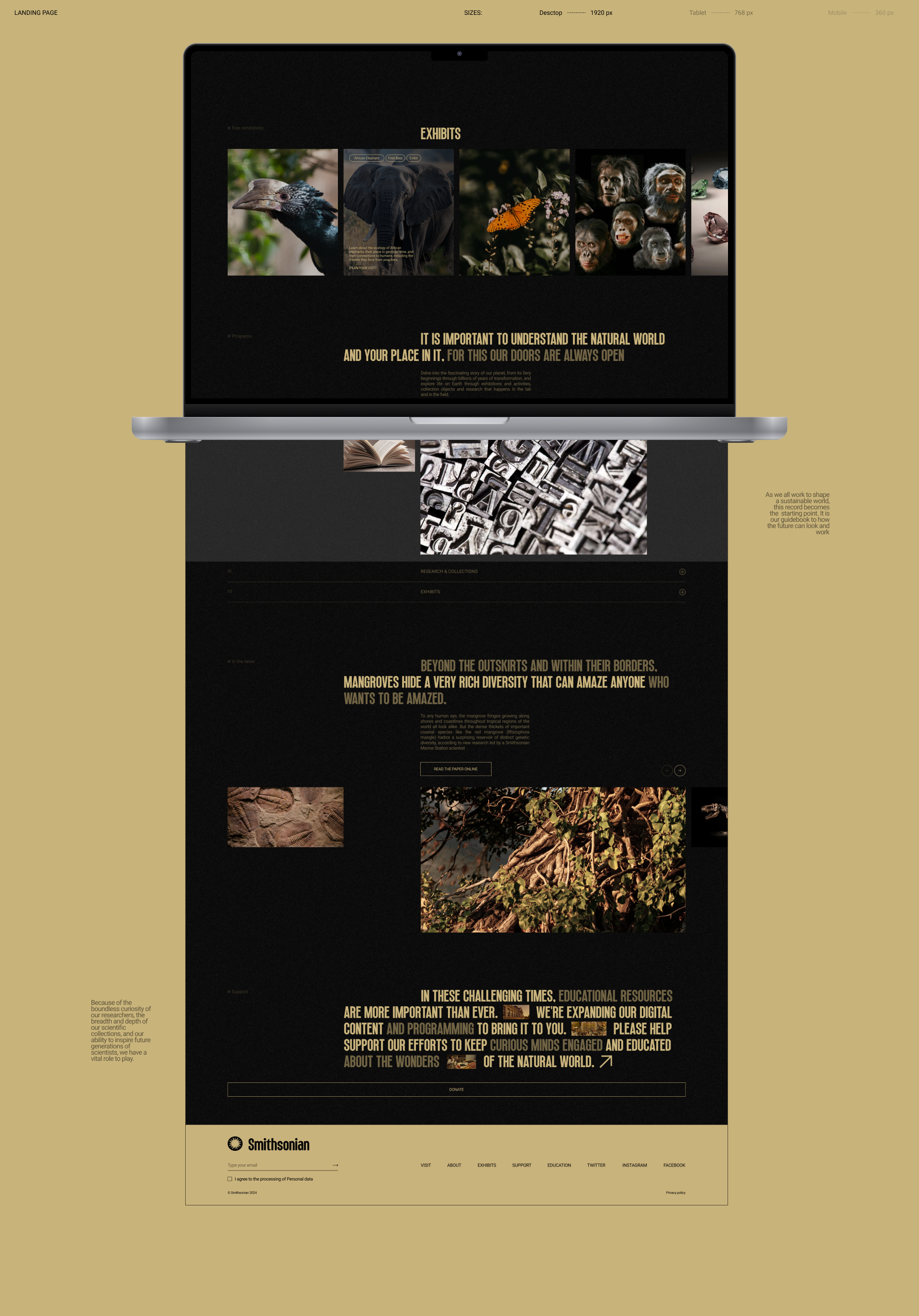National Museum of Natural History |LANDING PAGE — Изображение №6 — Интерфейсы, Анимация на Dprofile