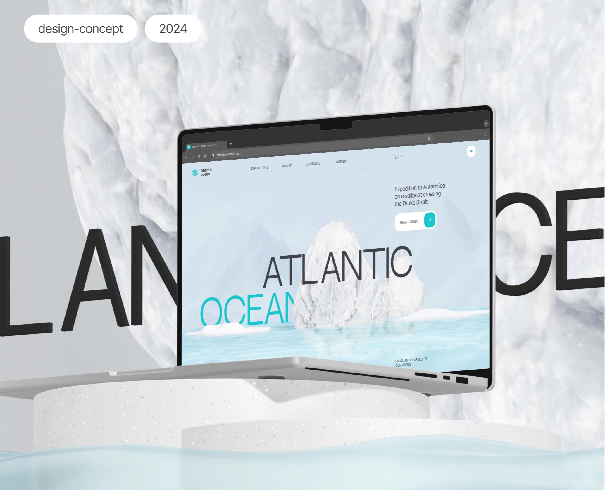 Atlantic Ocean | Дизайн главного экрана на Dprofile