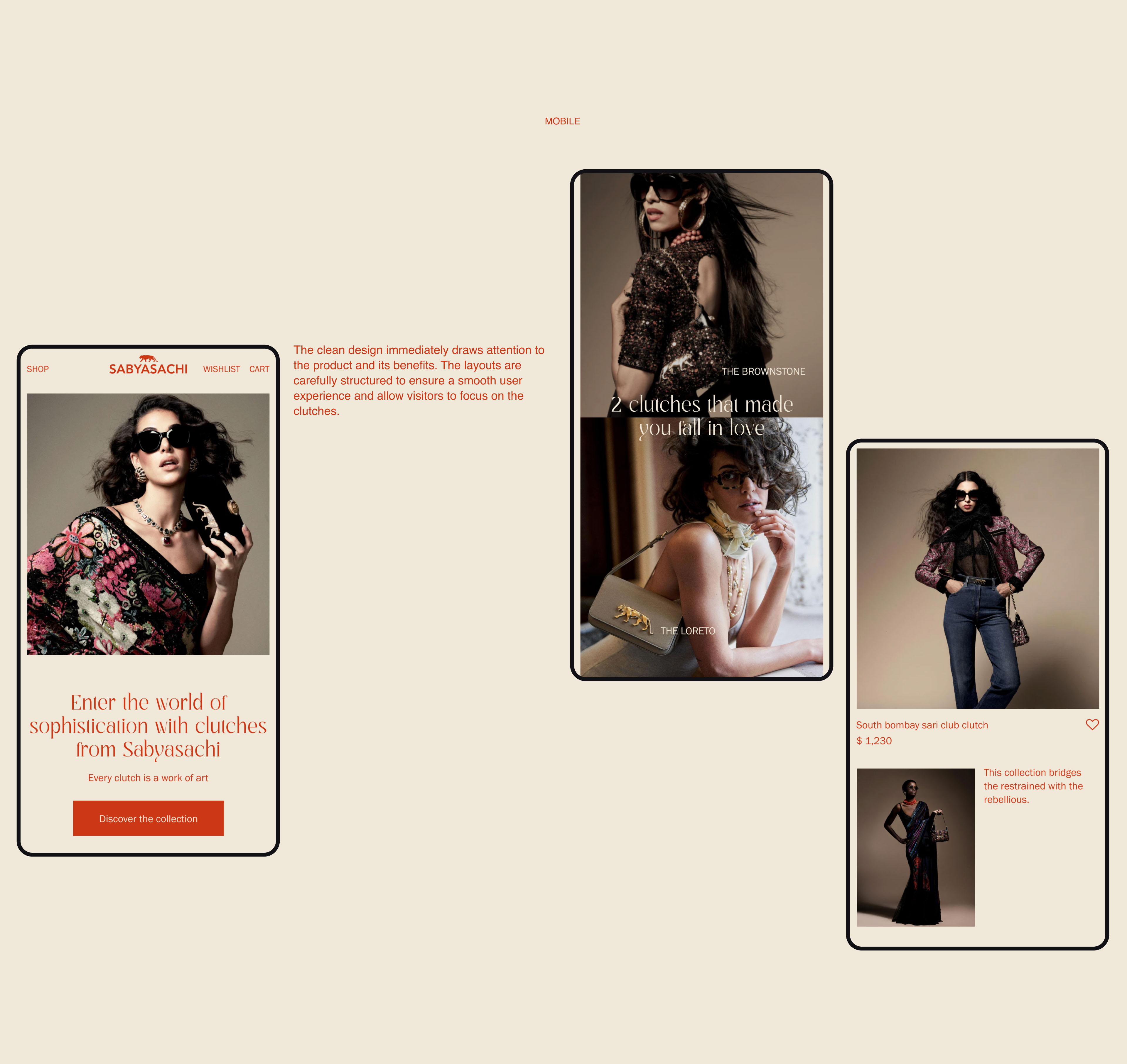 Sabyasachi clutch online store — Изображение №8 — Интерфейсы на Dprofile
