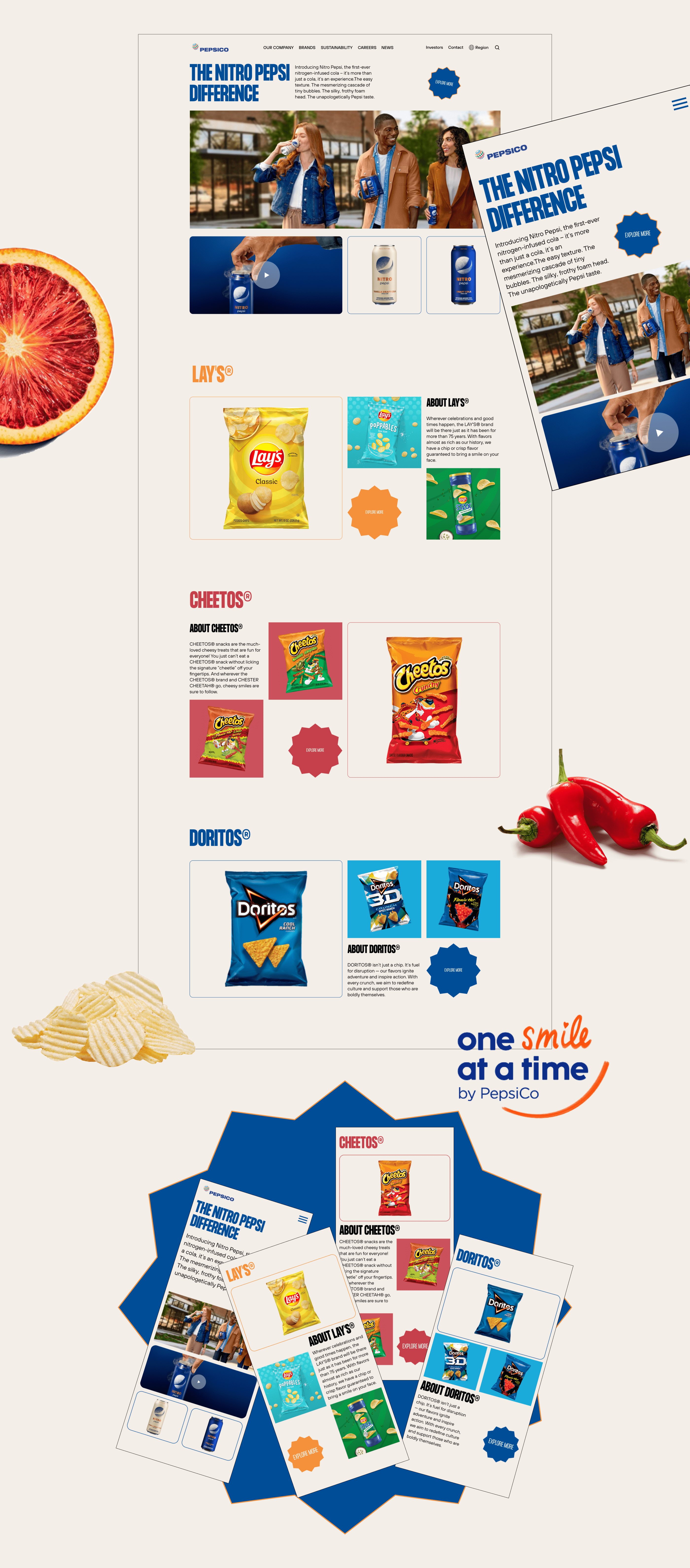 PepsiCo | Corporate website — Изображение №3 — Брендинг, Интерфейсы на Dprofile