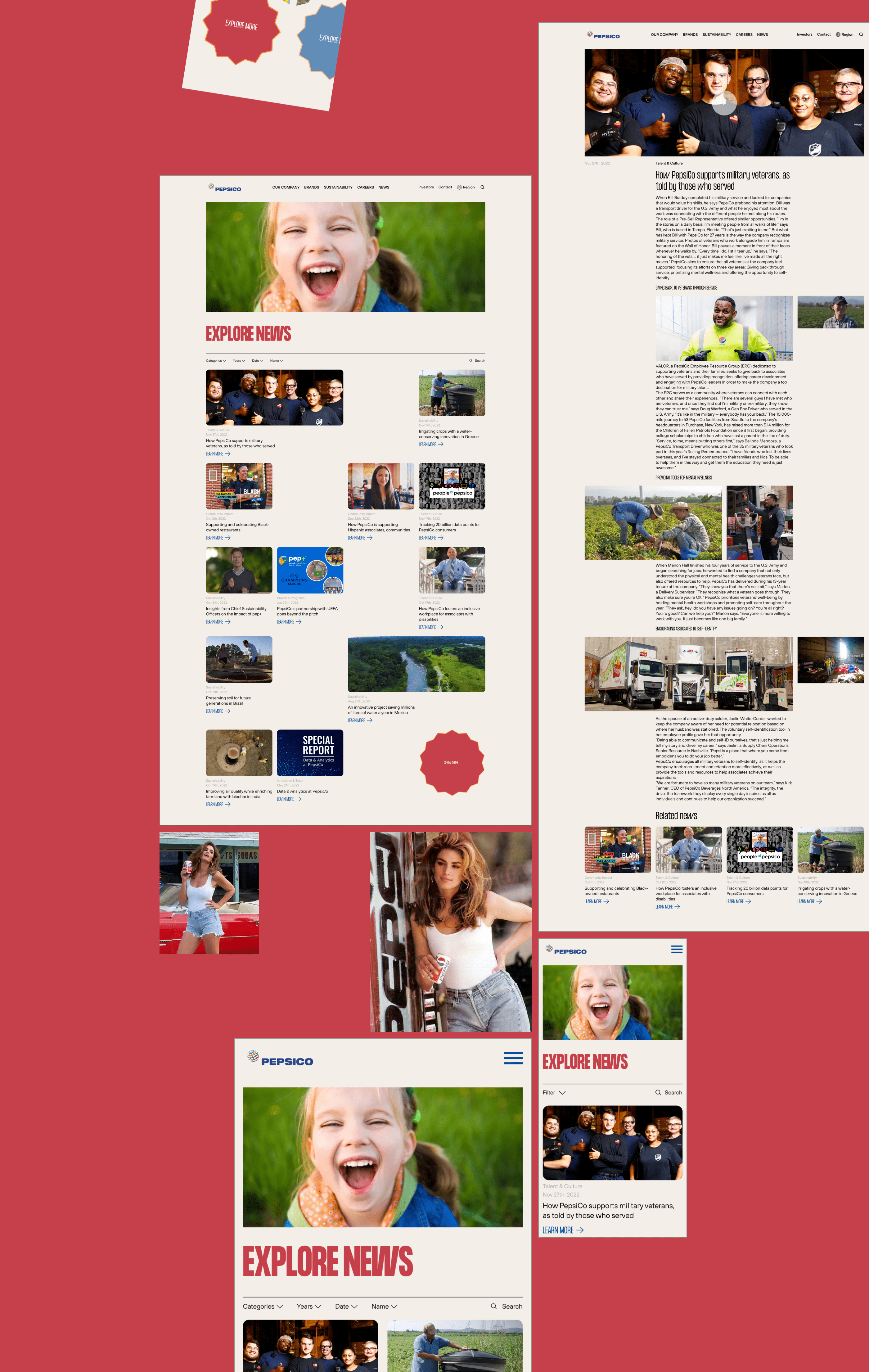 PepsiCo | Corporate website — Изображение №6 — Брендинг, Интерфейсы на Dprofile