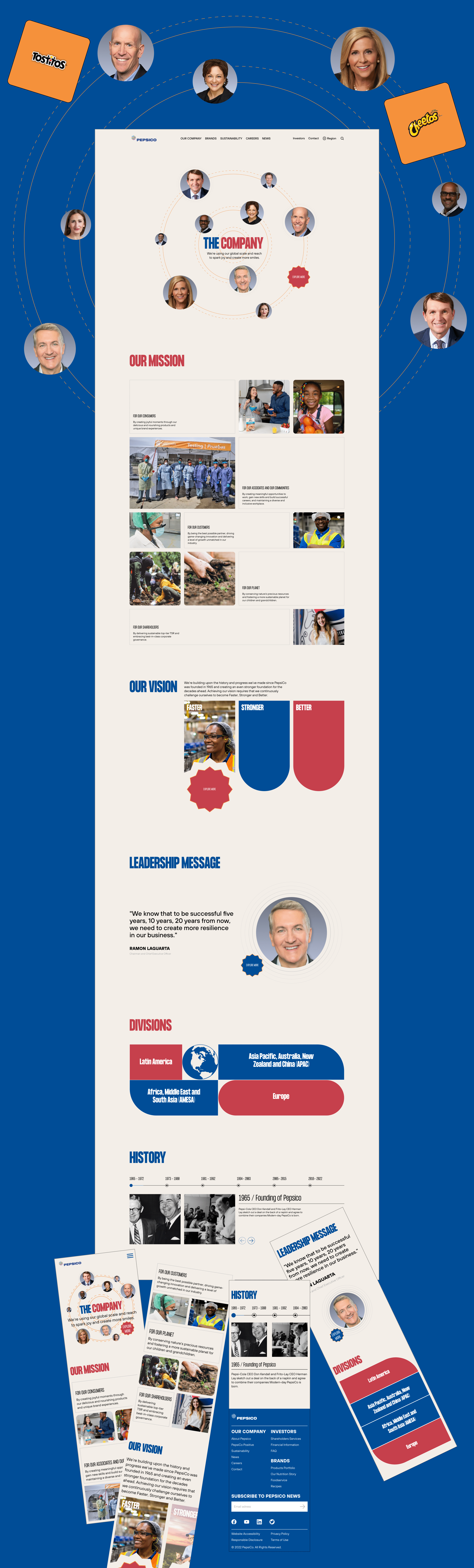 PepsiCo | Corporate website — Изображение №5 — Брендинг, Интерфейсы на Dprofile