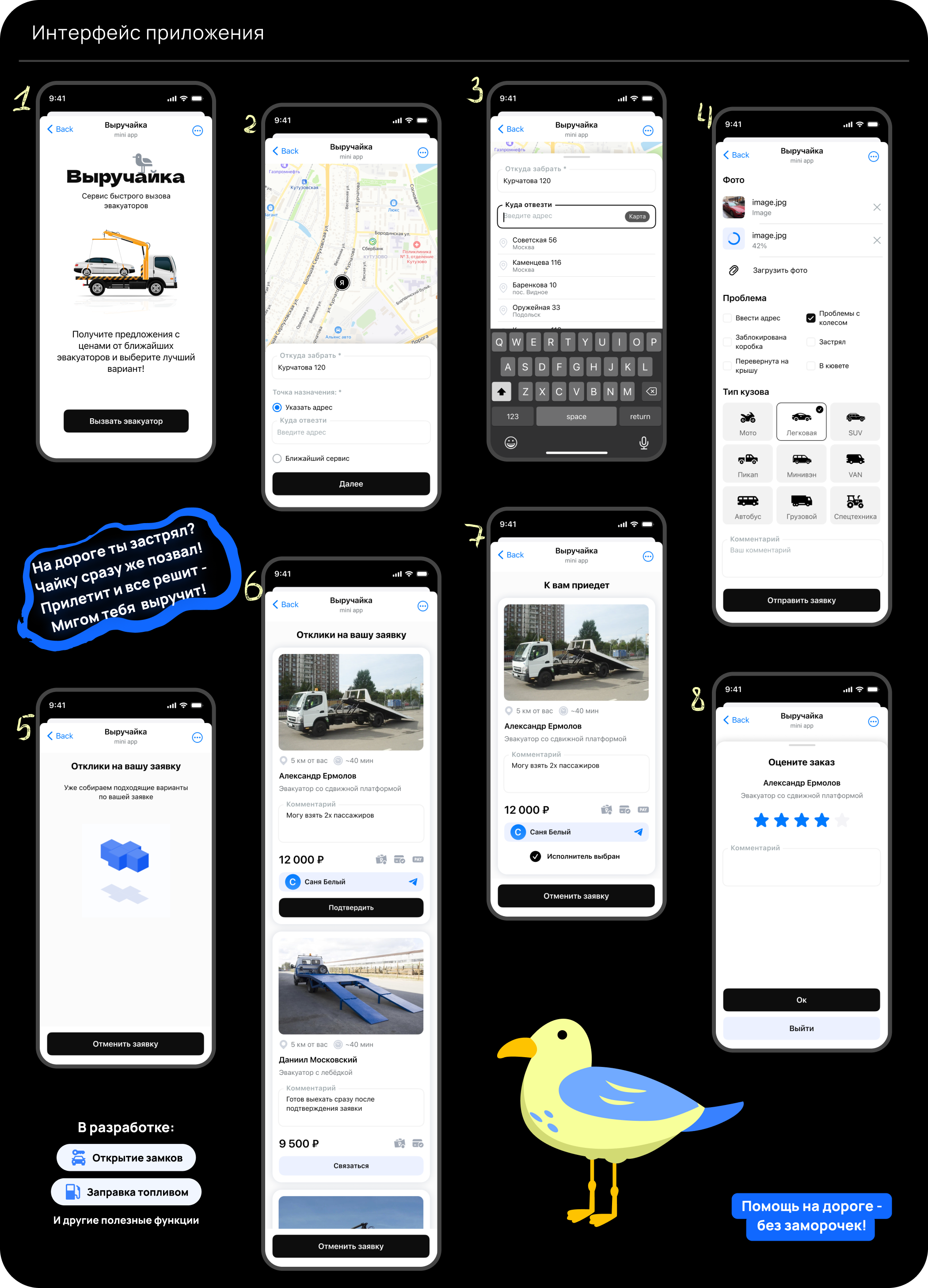 WebApp Выруйчайка - сервис быстрой помощи на дороге — Изображение №9 — Интерфейсы, Маркетинг на Dprofile