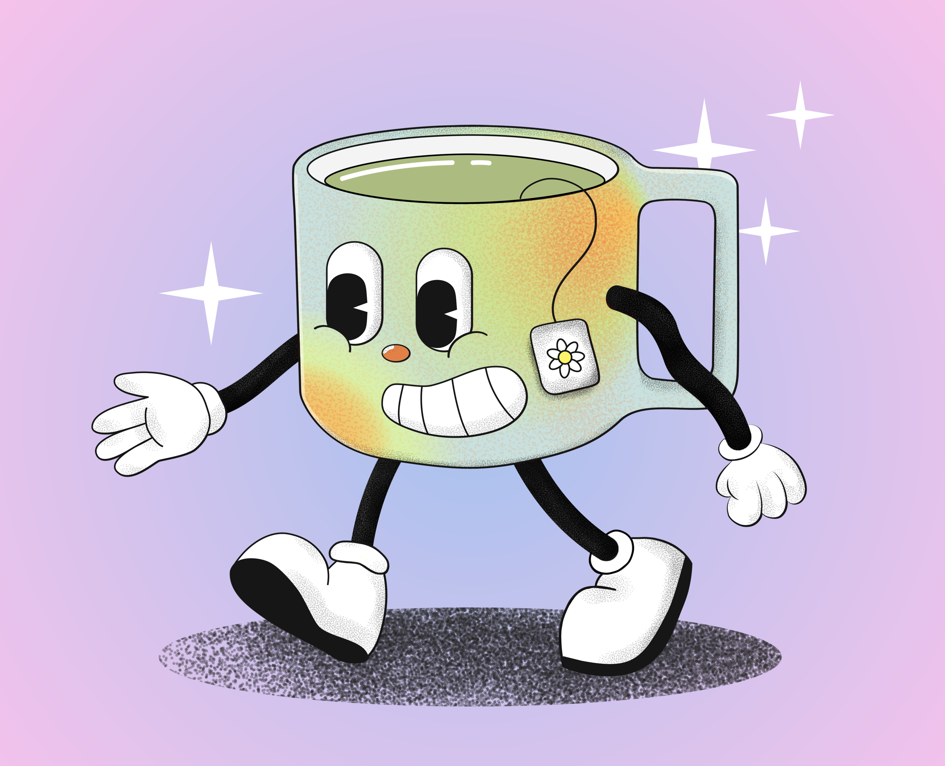 "Пошли пить чай" / Персонаж и серия постеров — Брендинг, Иллюстрация на Dprofile