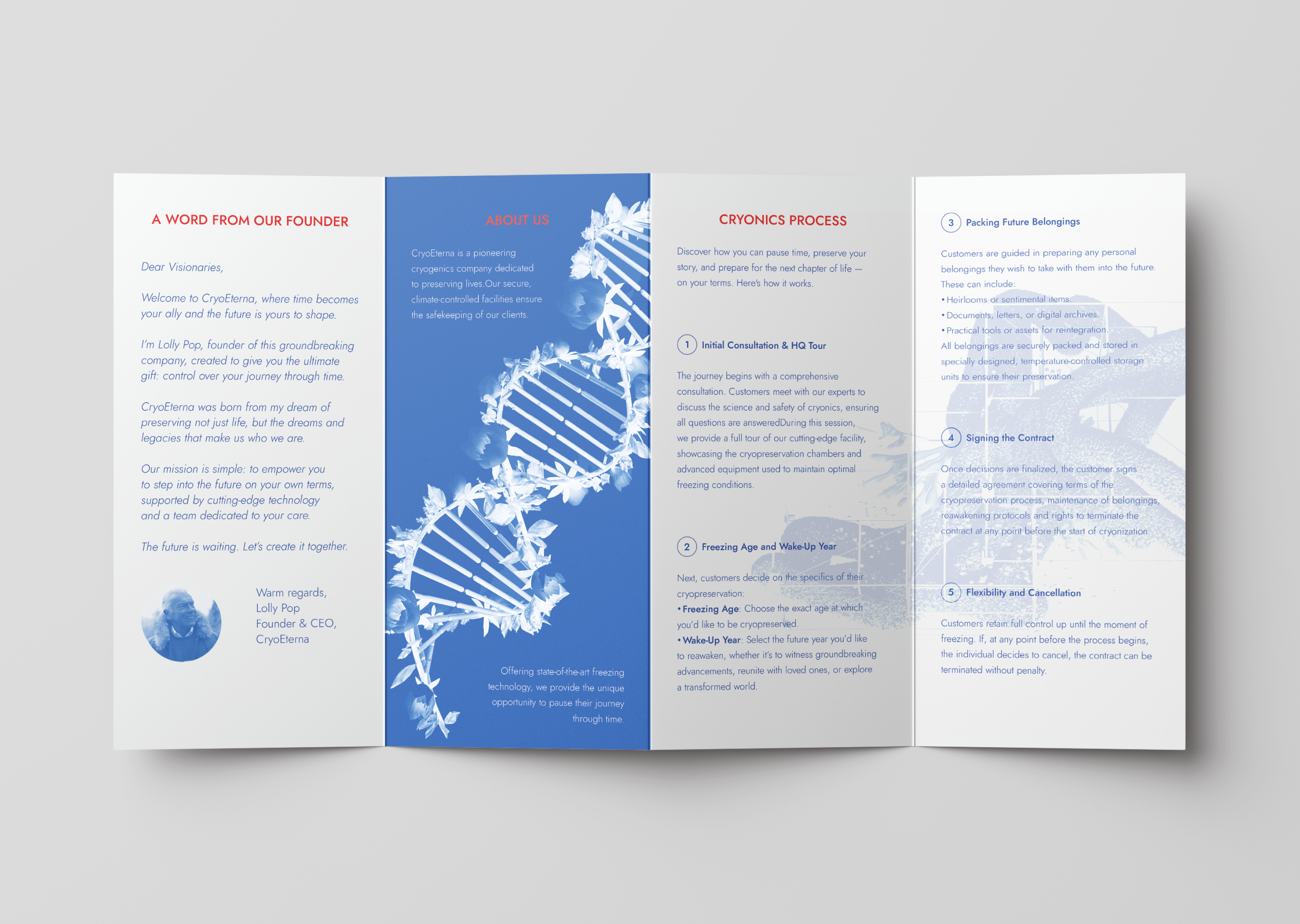 Лифлет для центра крионики — Изображение №6 — Графика на Dprofile