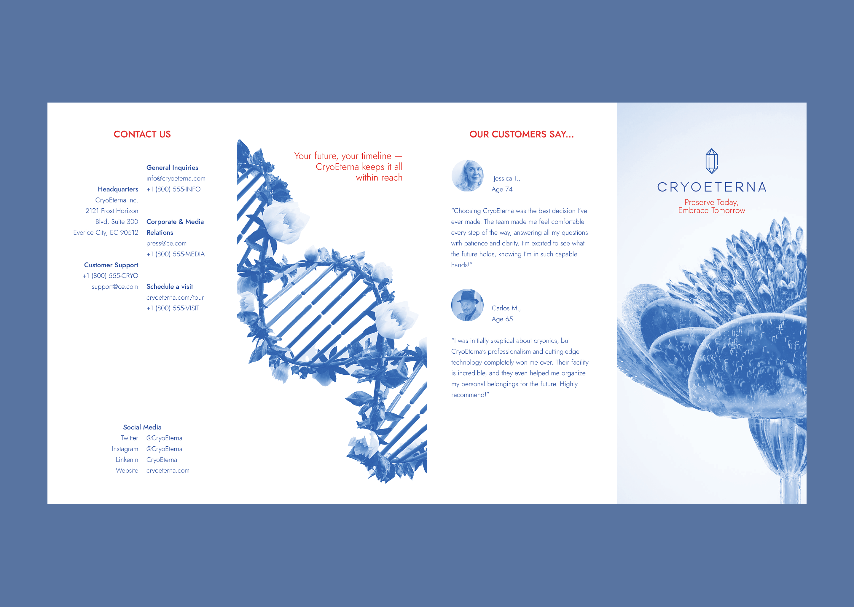 Лифлет для центра крионики — Изображение №3 — Графика на Dprofile