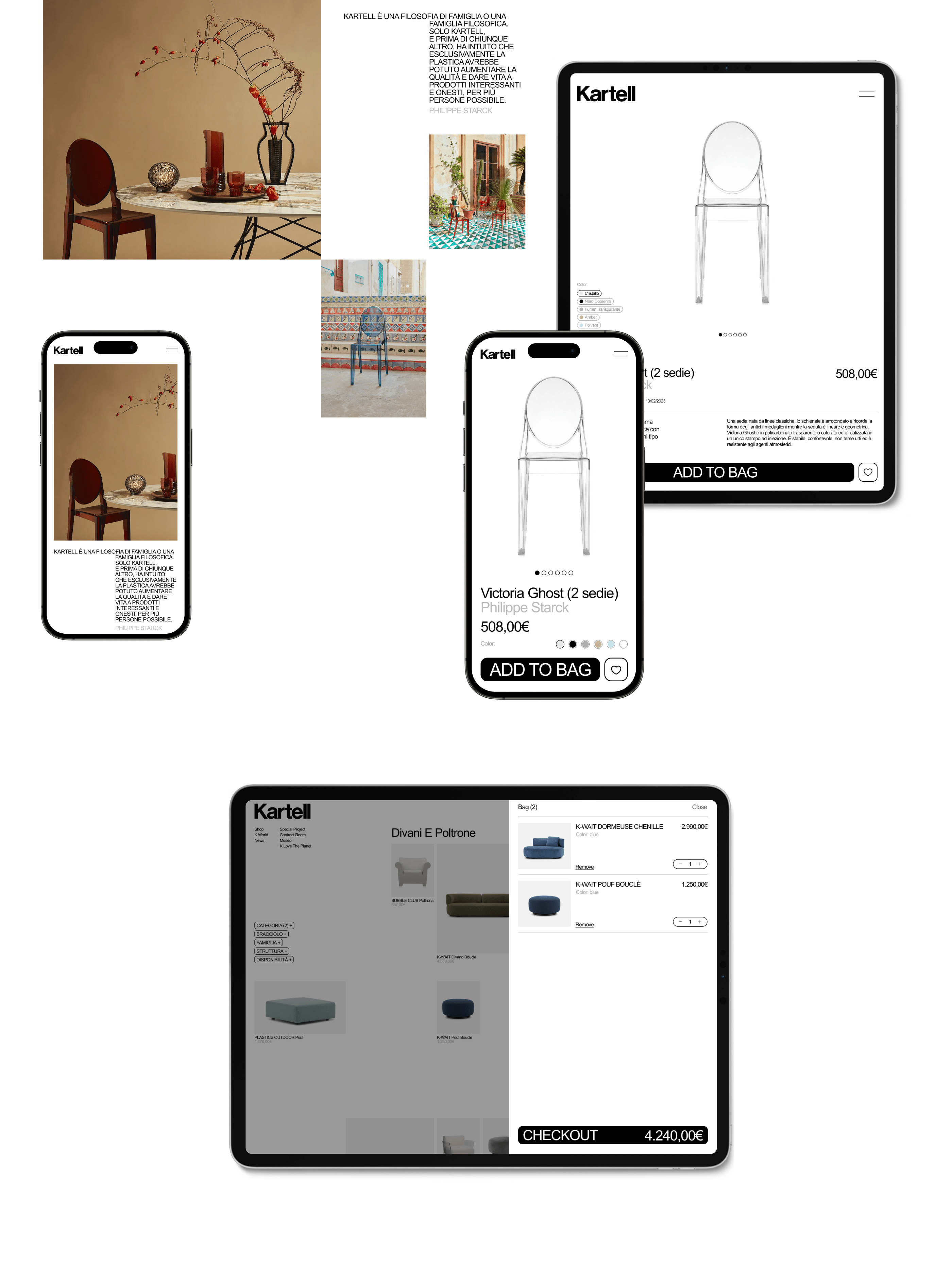Kartell / one day redesign concept — Изображение №3 — Интерфейсы на Dprofile