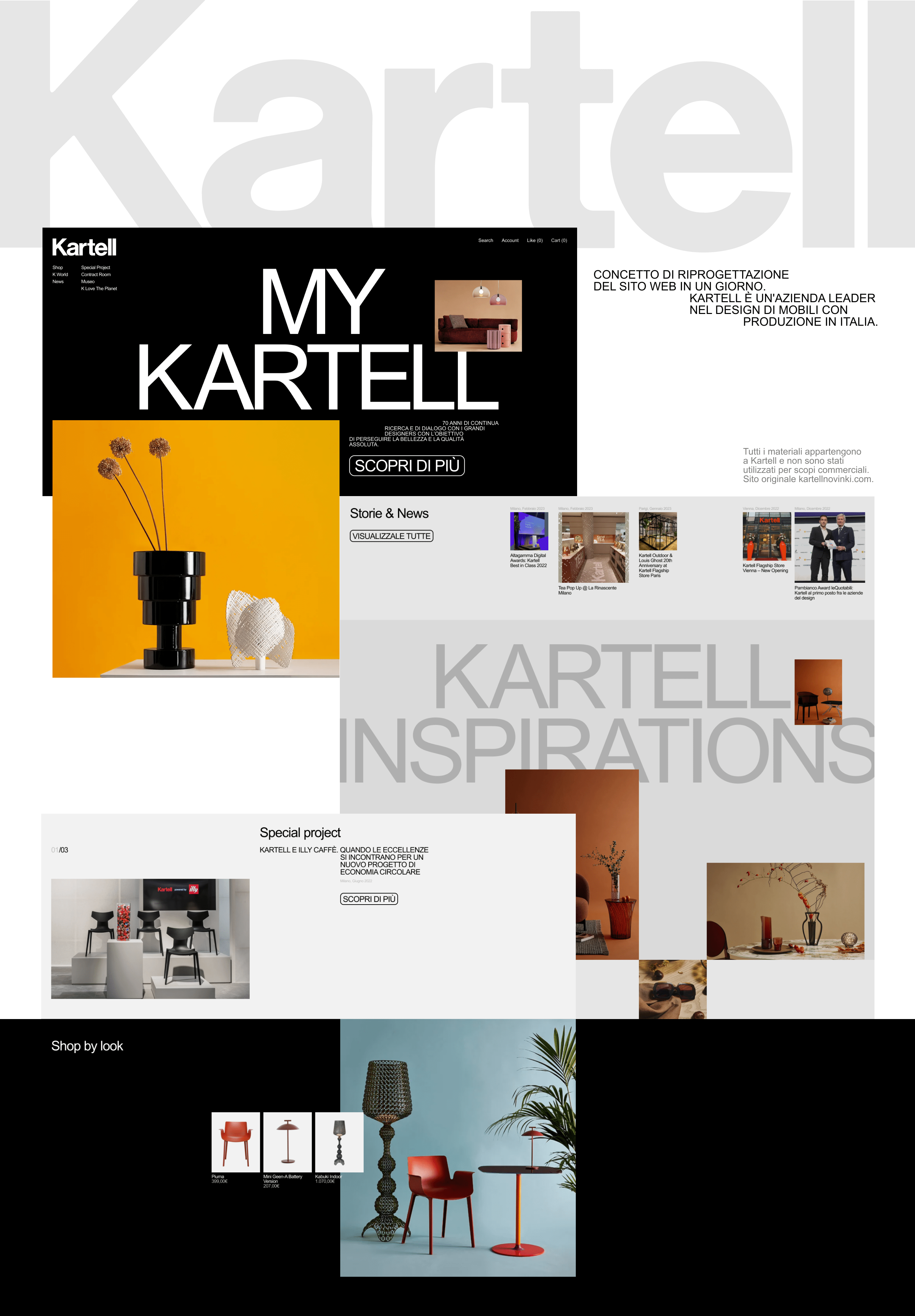 Kartell / one day redesign concept — Изображение №1 — Интерфейсы на Dprofile