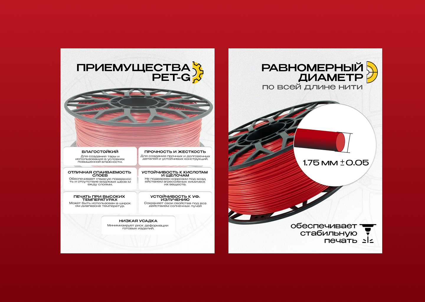 Дизайн карточки товара "Пластик для 3D принтера" — Изображение №2 — Маркетинг на Dprofile