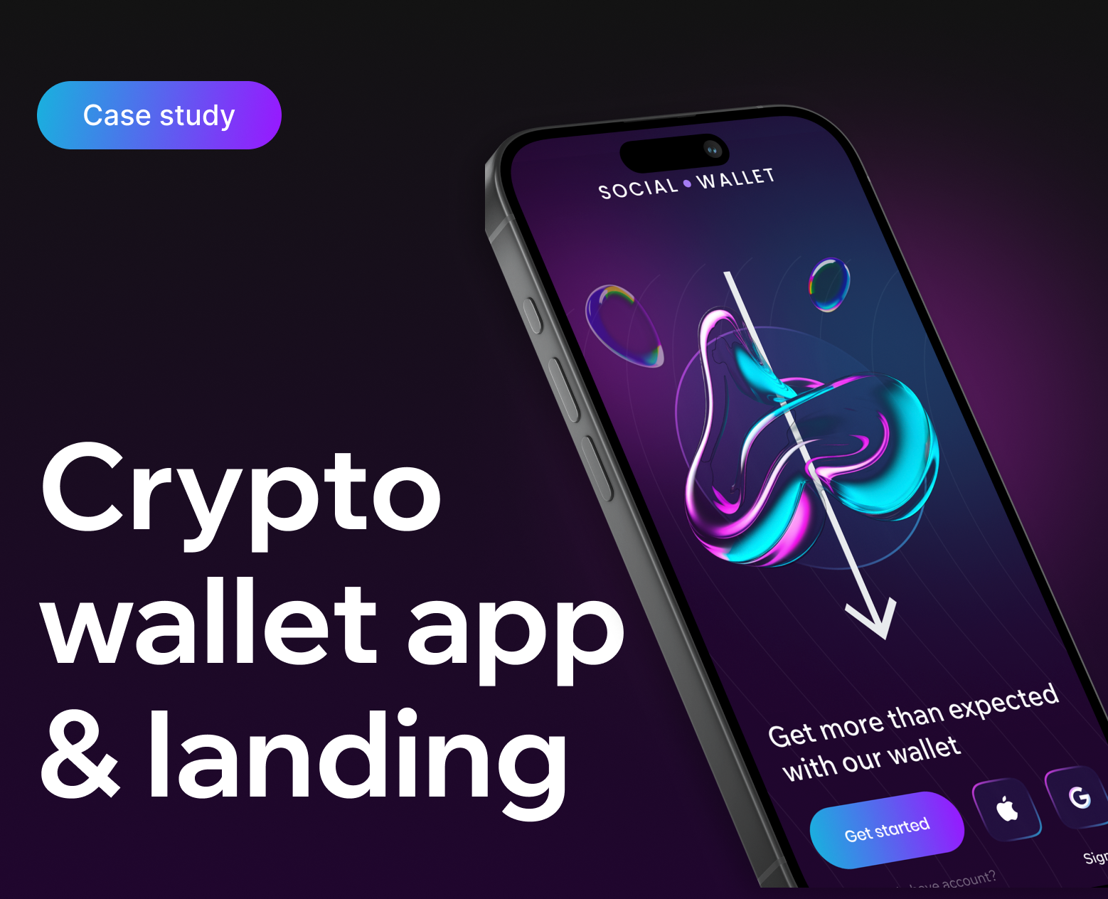 Crypto wallet landing&app design - Case study — Интерфейсы на Dprofile