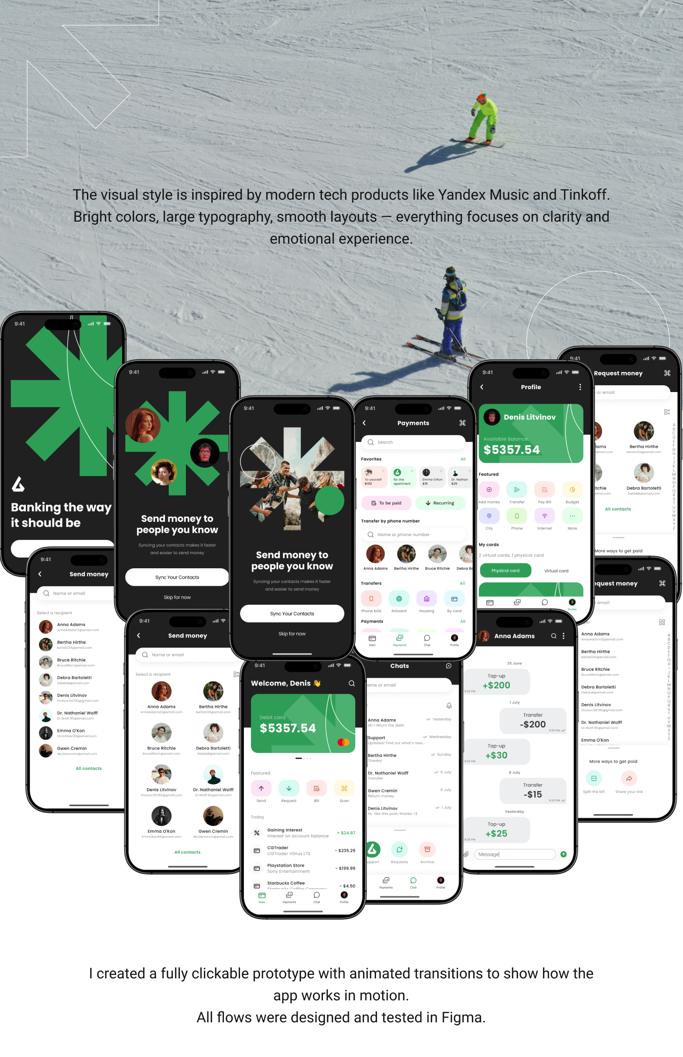 Banking App — UxUi Case Study — Изображение №3 — Интерфейсы на Dprofile