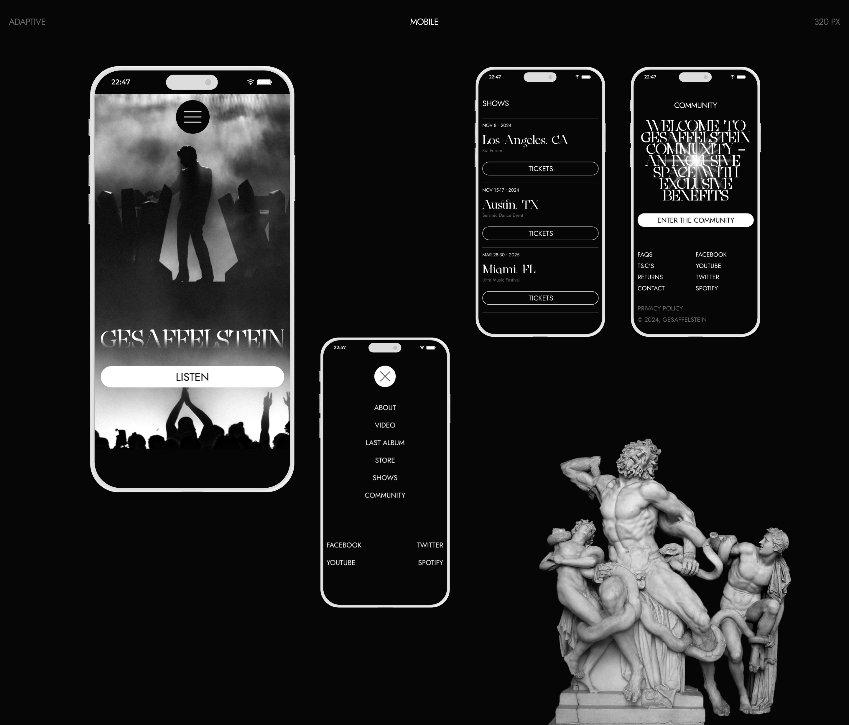 Gesaffelstein | Website Redesign — Изображение №8 — Интерфейсы на Dprofile