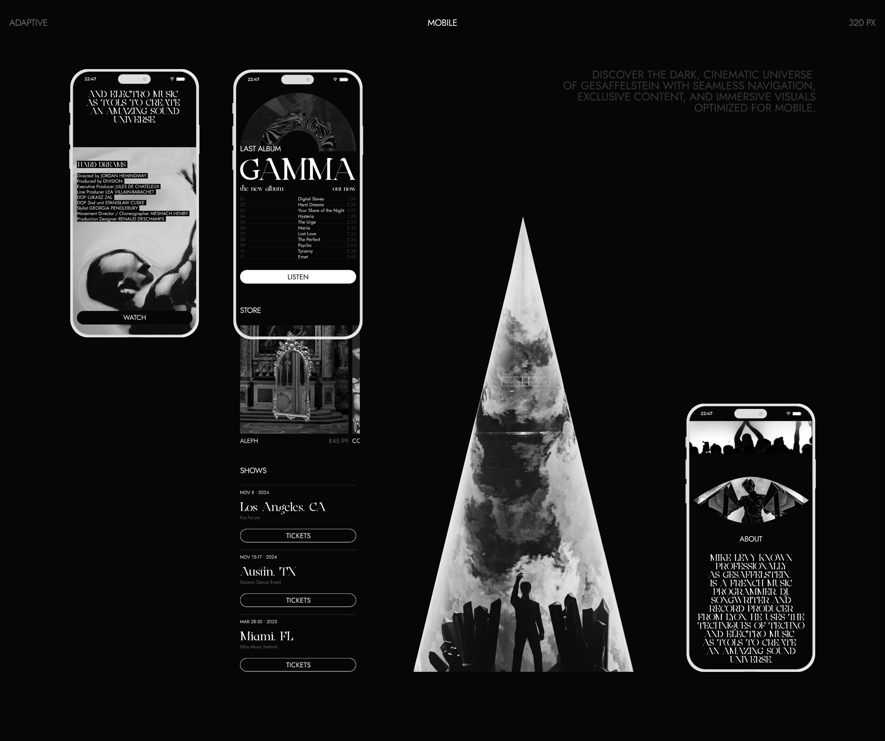 Gesaffelstein | Website Redesign — Изображение №4 — Интерфейсы на Dprofile