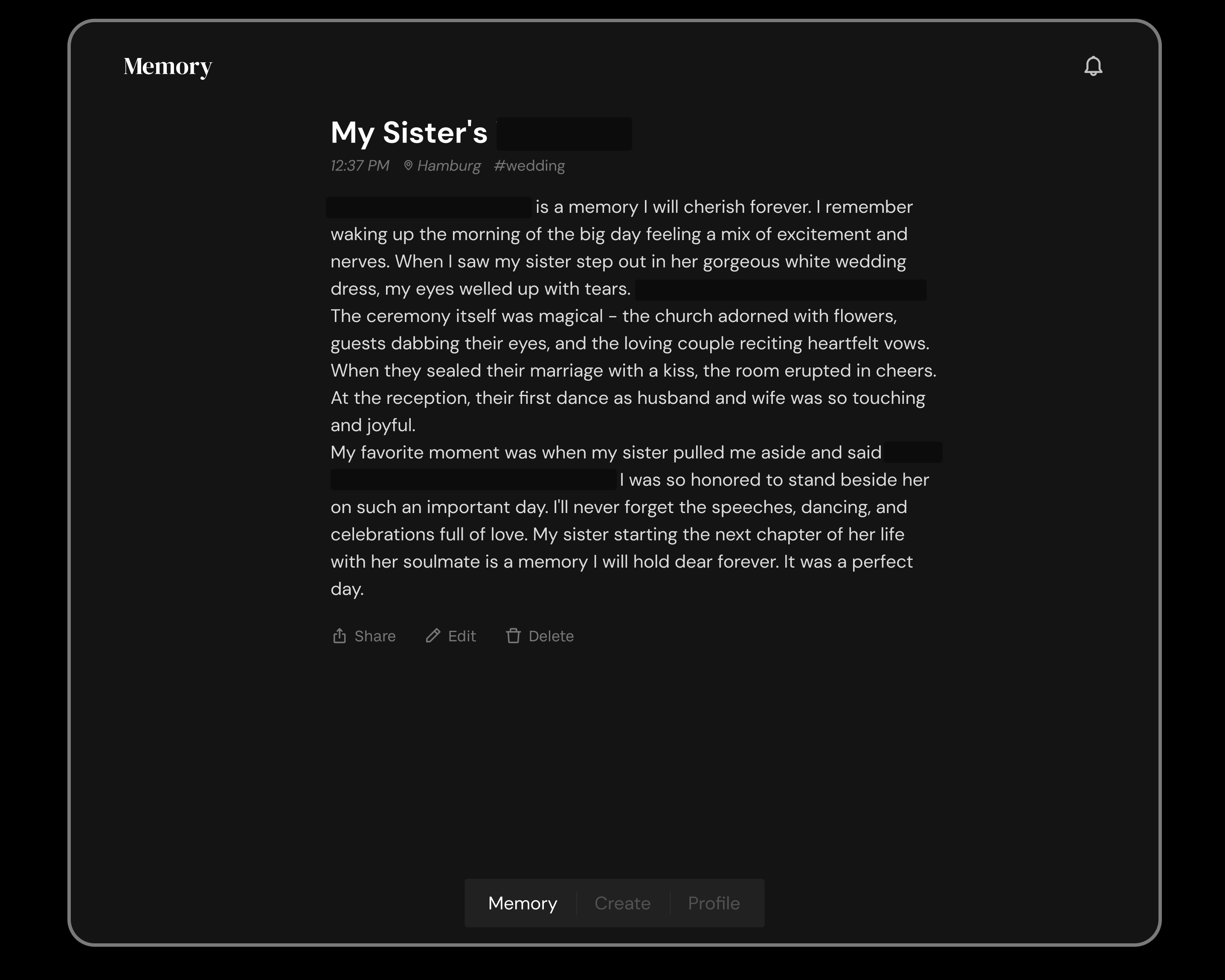 Memory Diary|UX/UI web/mob app — Изображение №8 — Интерфейсы на Dprofile