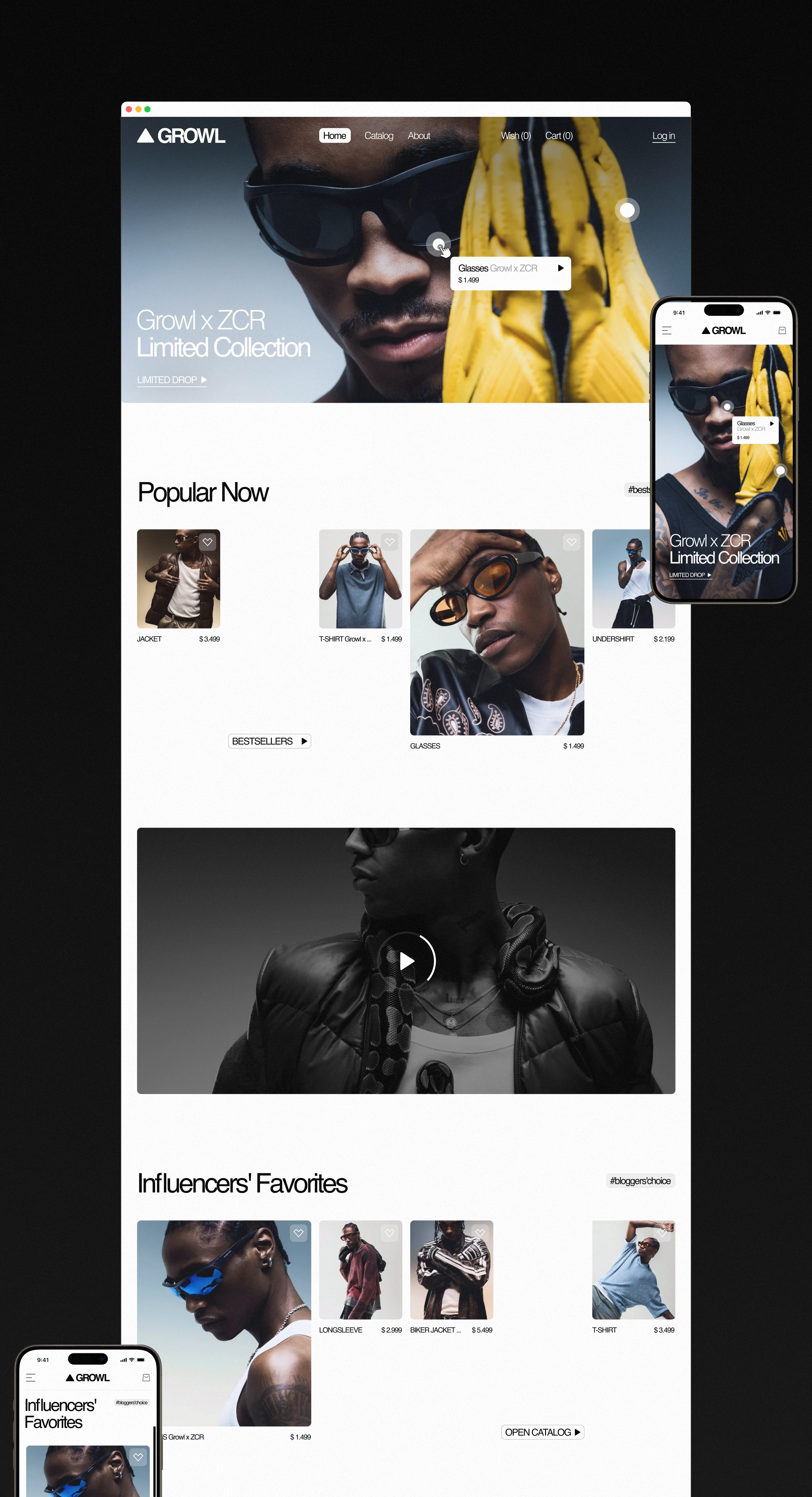growl // clothing e-commerce — Изображение №7 — Интерфейсы на Dprofile